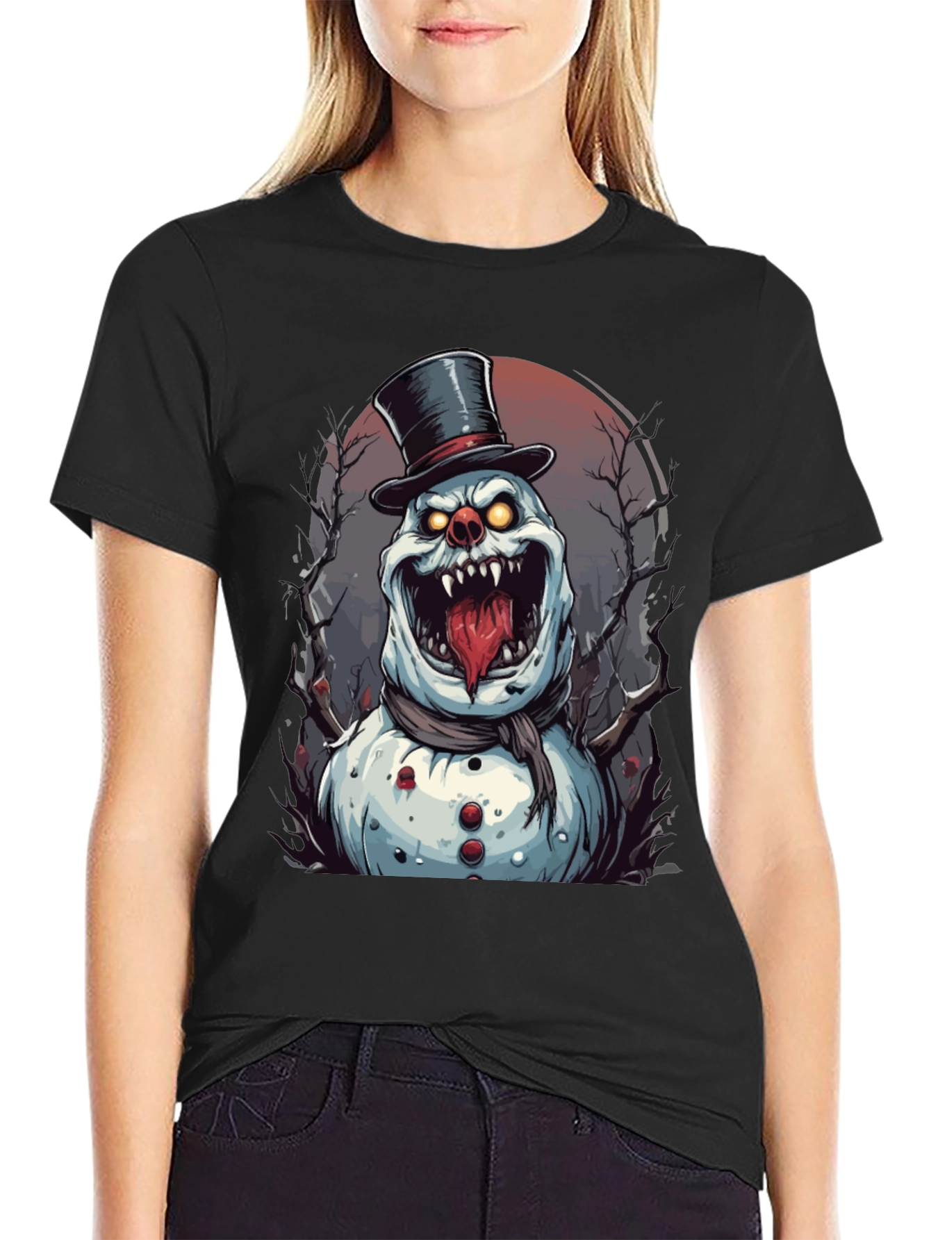 Scary Snowman Graphic Tee