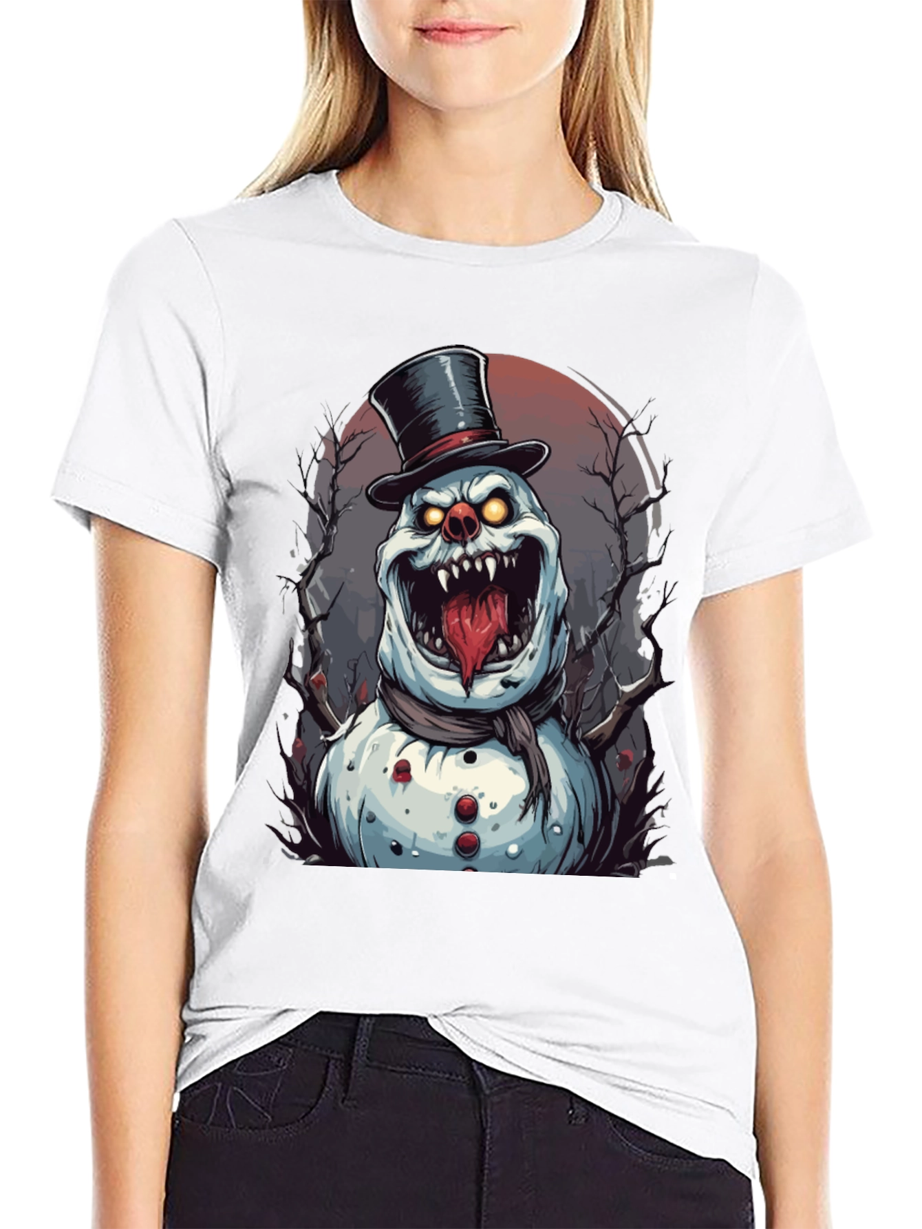 Scary Snowman Graphic Tee
