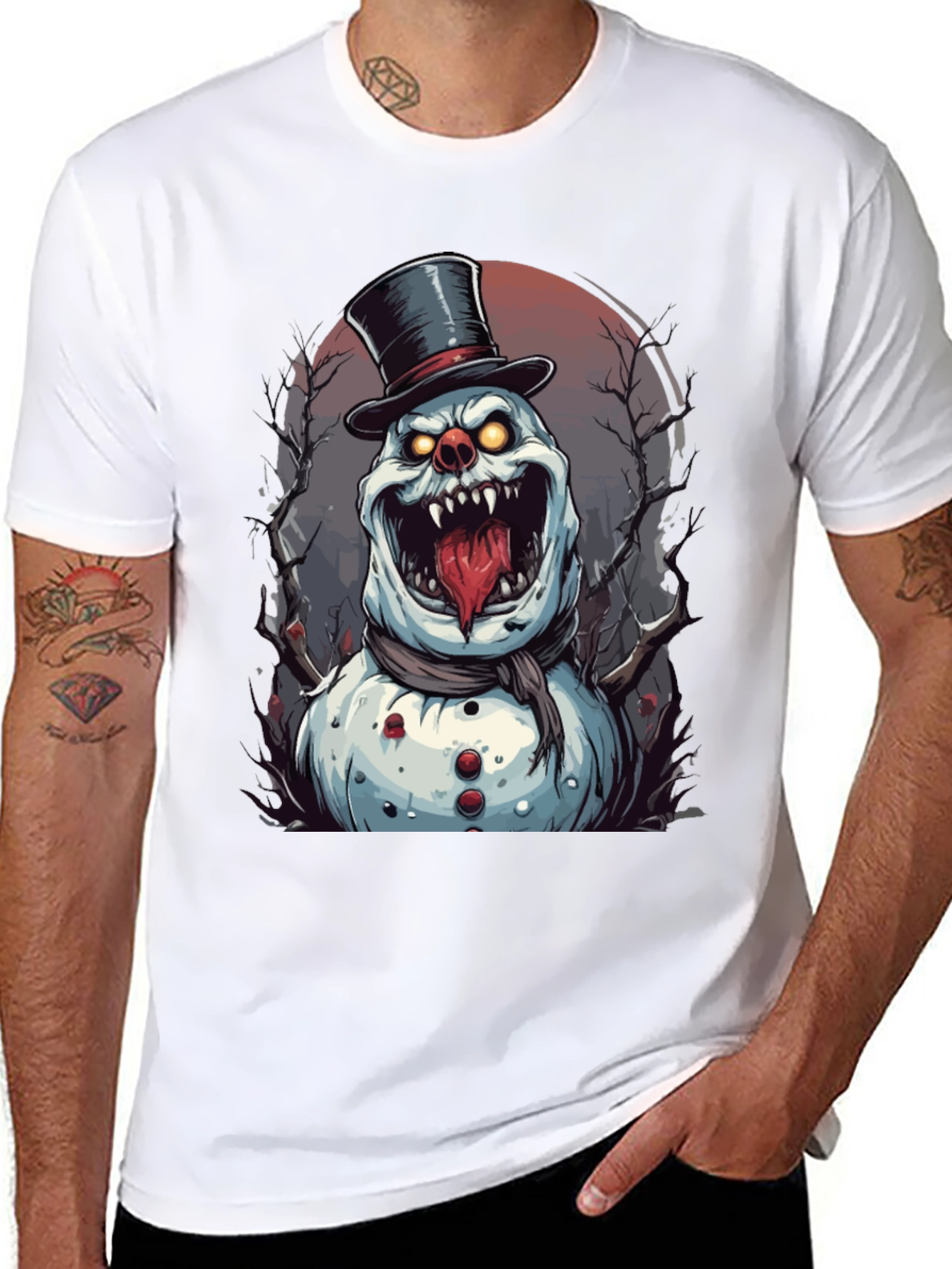 Scary Snowman Graphic Tee