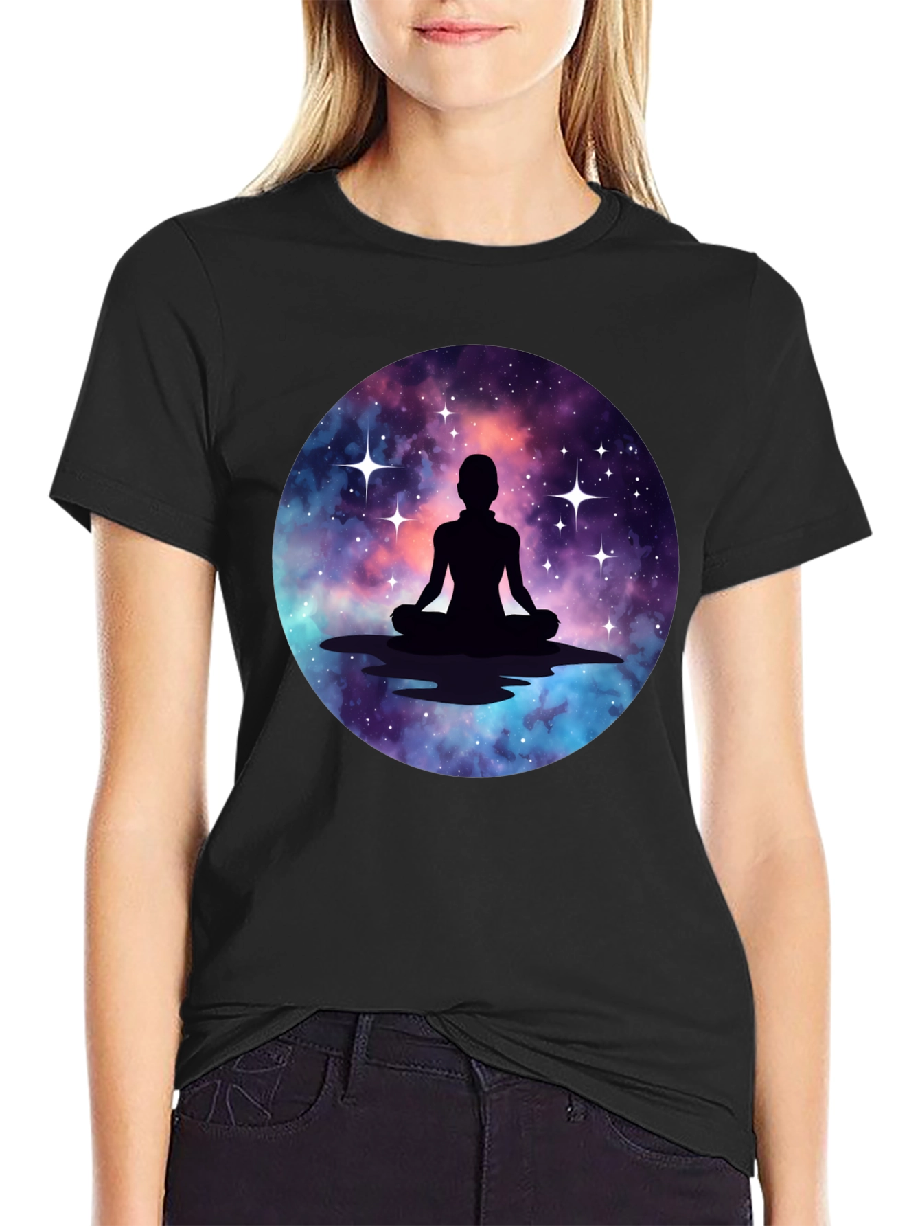 Cosmic Meditation T-Shirt - Celestial Harmony