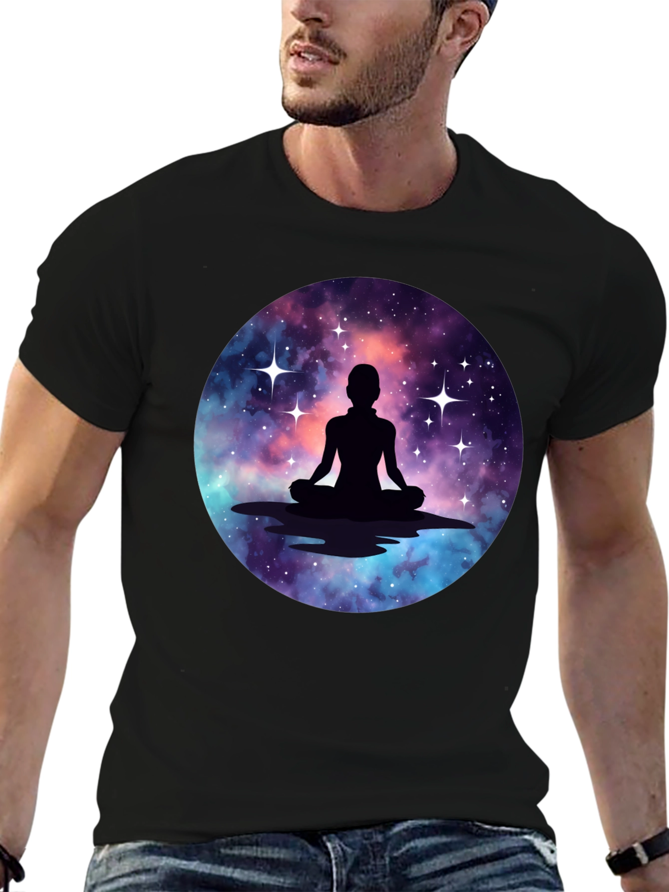 Cosmic Meditation T-Shirt - Celestial Harmony