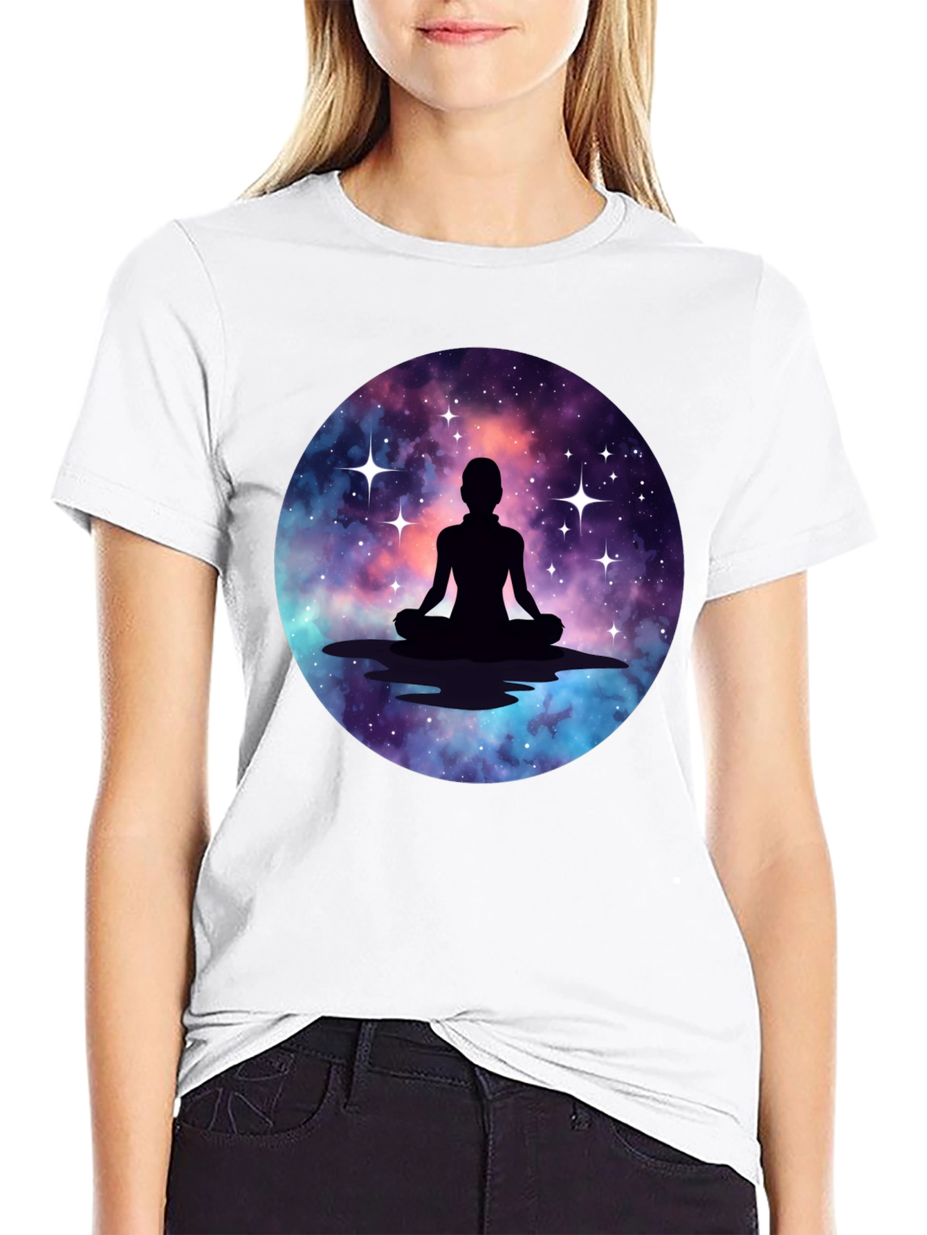 Cosmic Meditation T-Shirt - Celestial Harmony