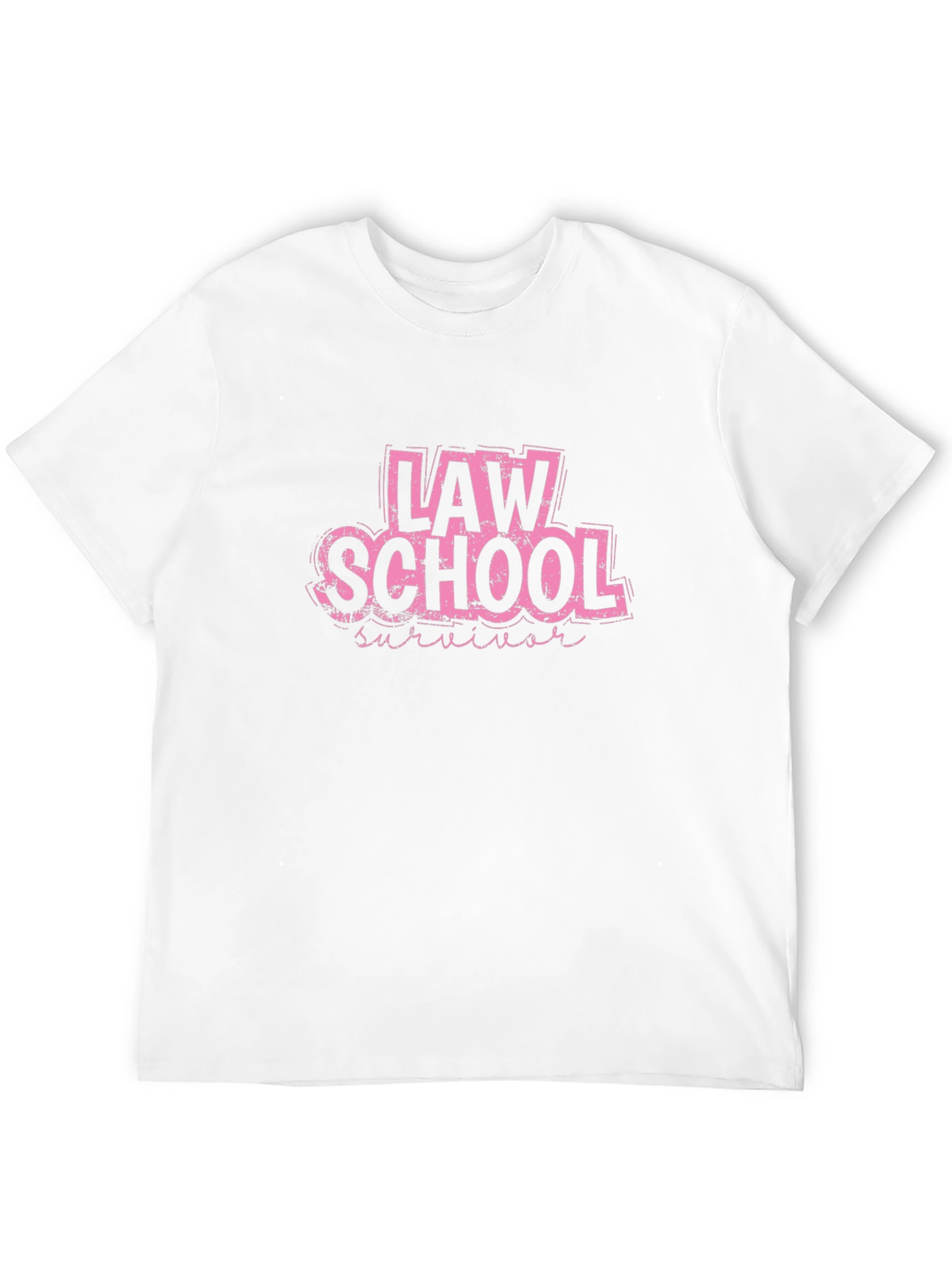 Law School Survivor T-Shirt - Pink Graphic Tee