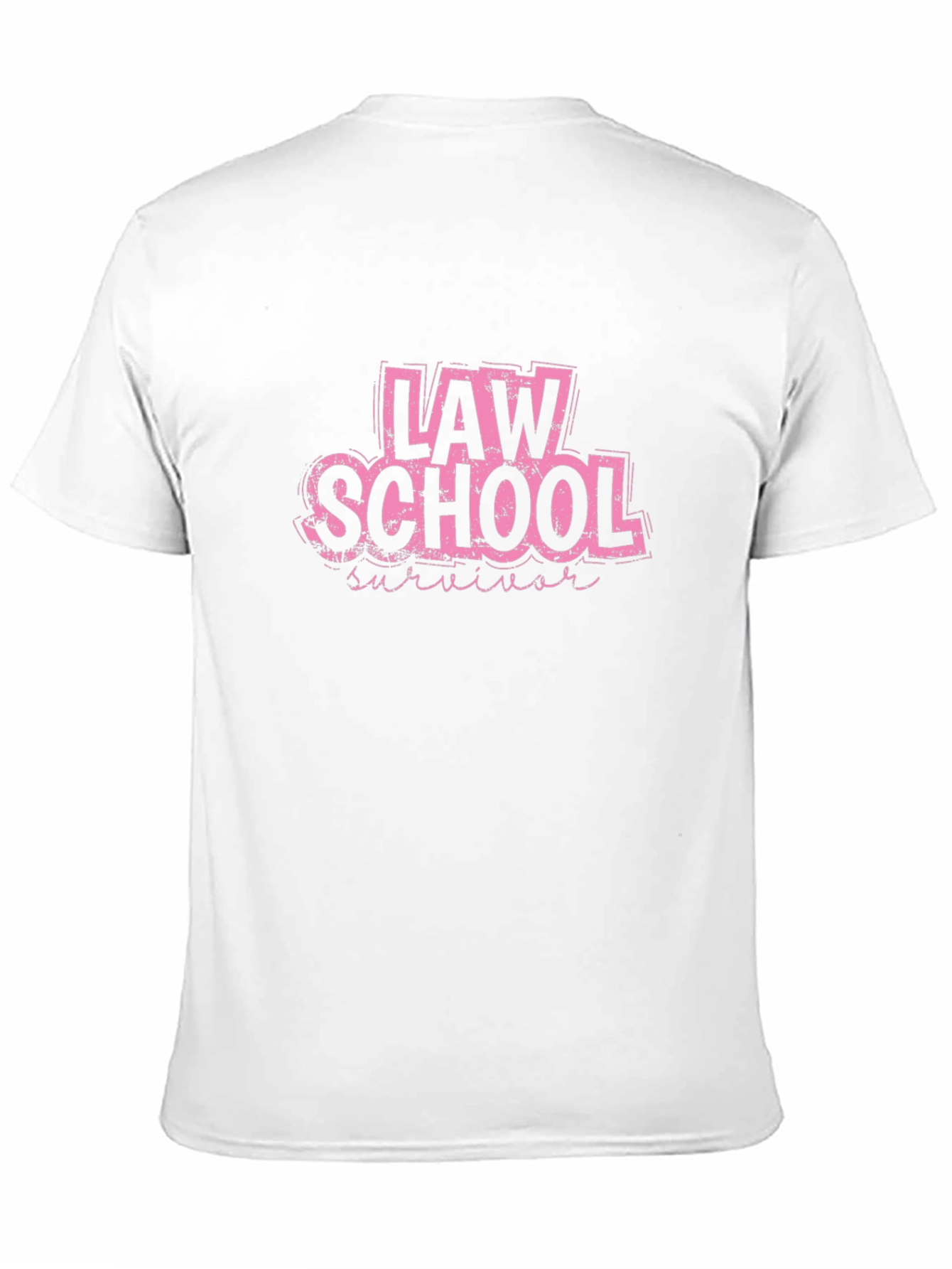 Law School Survivor T-Shirt - Pink Graphic Tee