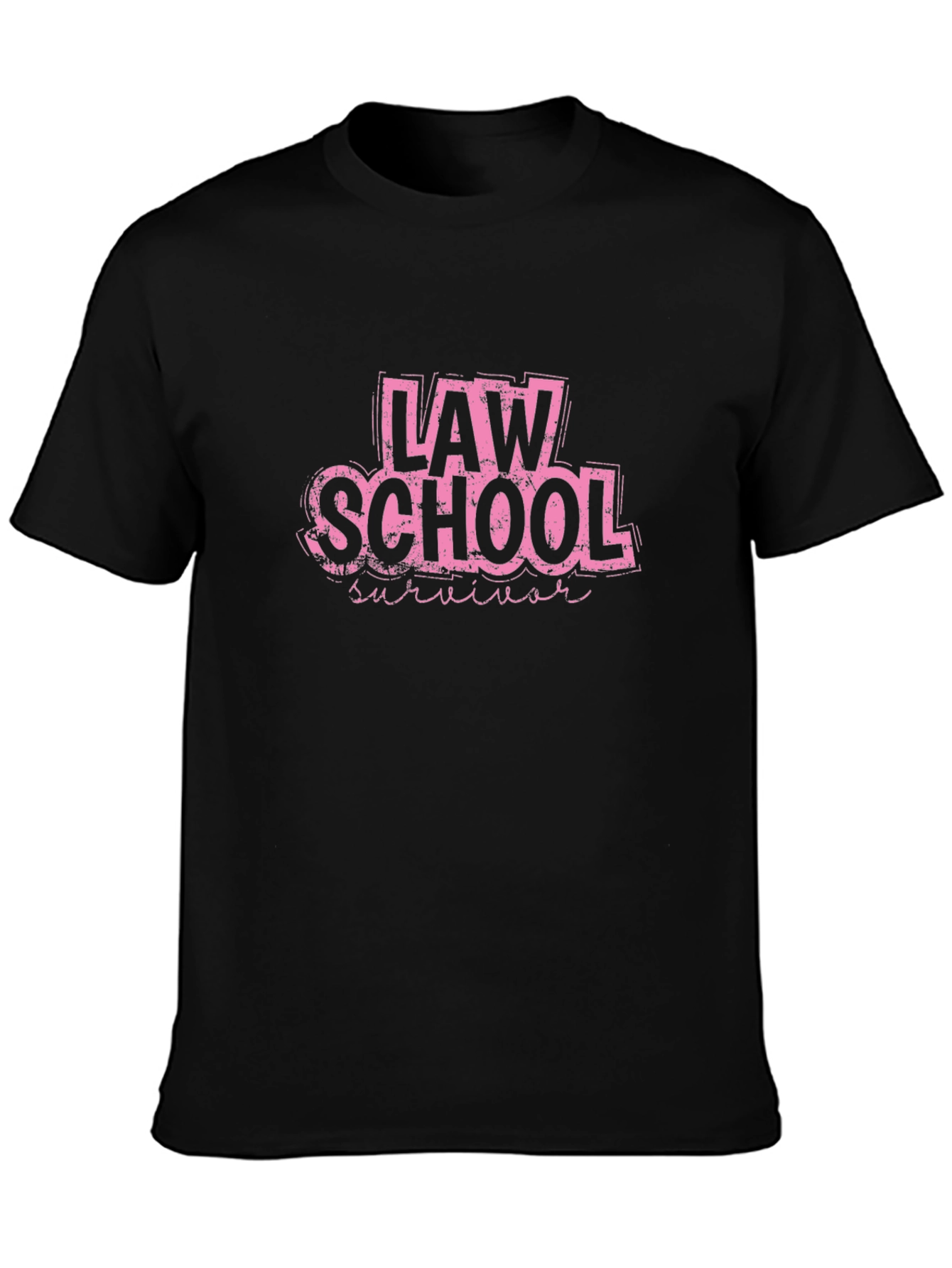 Law School Survivor T-Shirt - Pink Graphic Tee