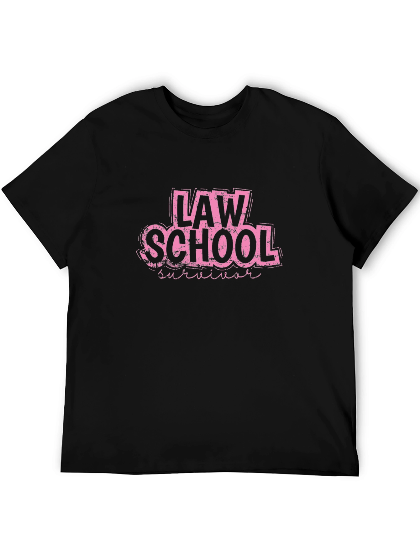Law School Survivor T-Shirt - Pink Graphic Tee