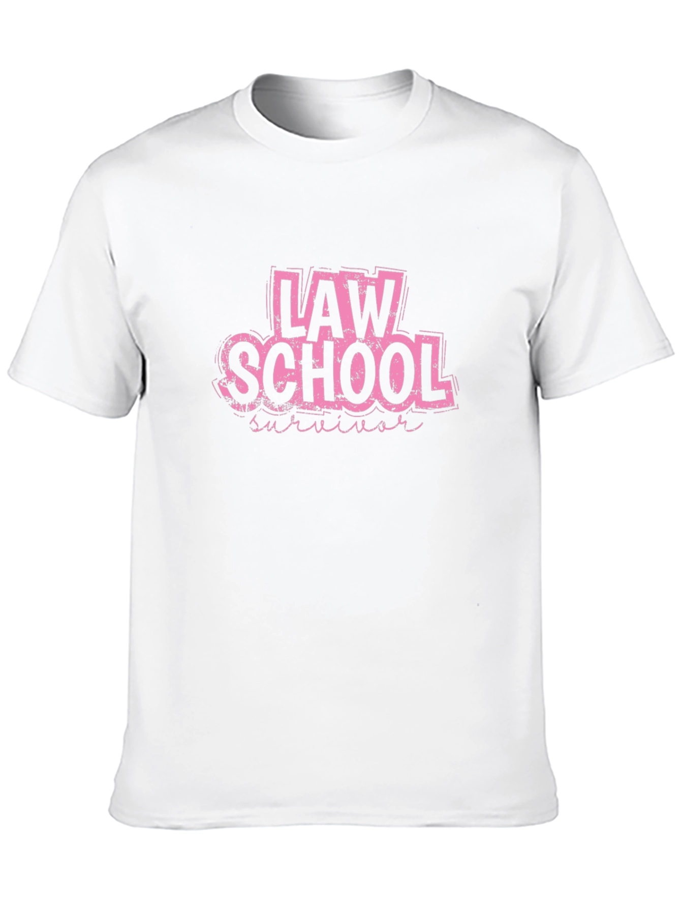 Law School Survivor T-Shirt - Pink Graphic Tee