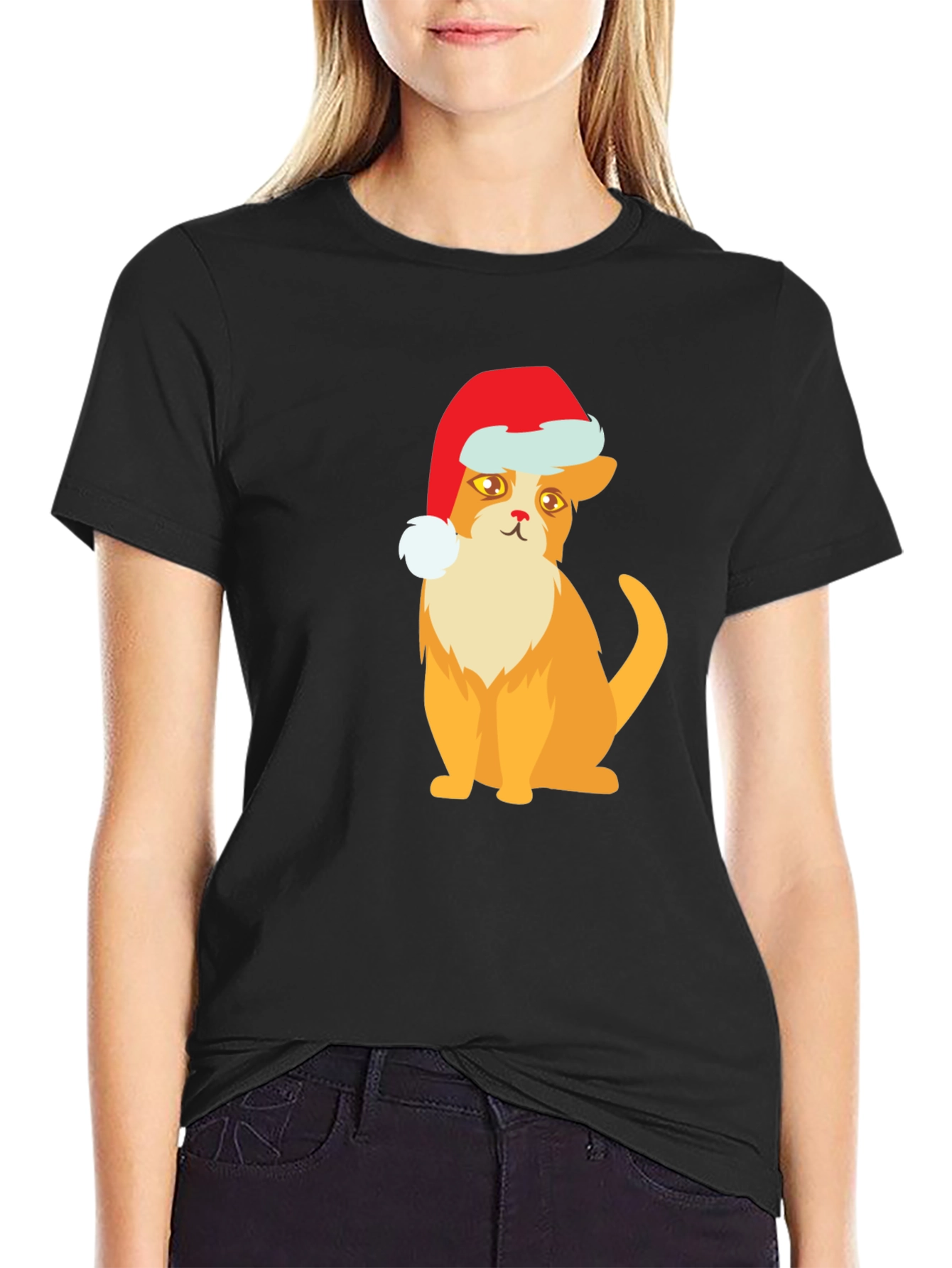 Festive Cat T-Shirt: Holiday Cheer