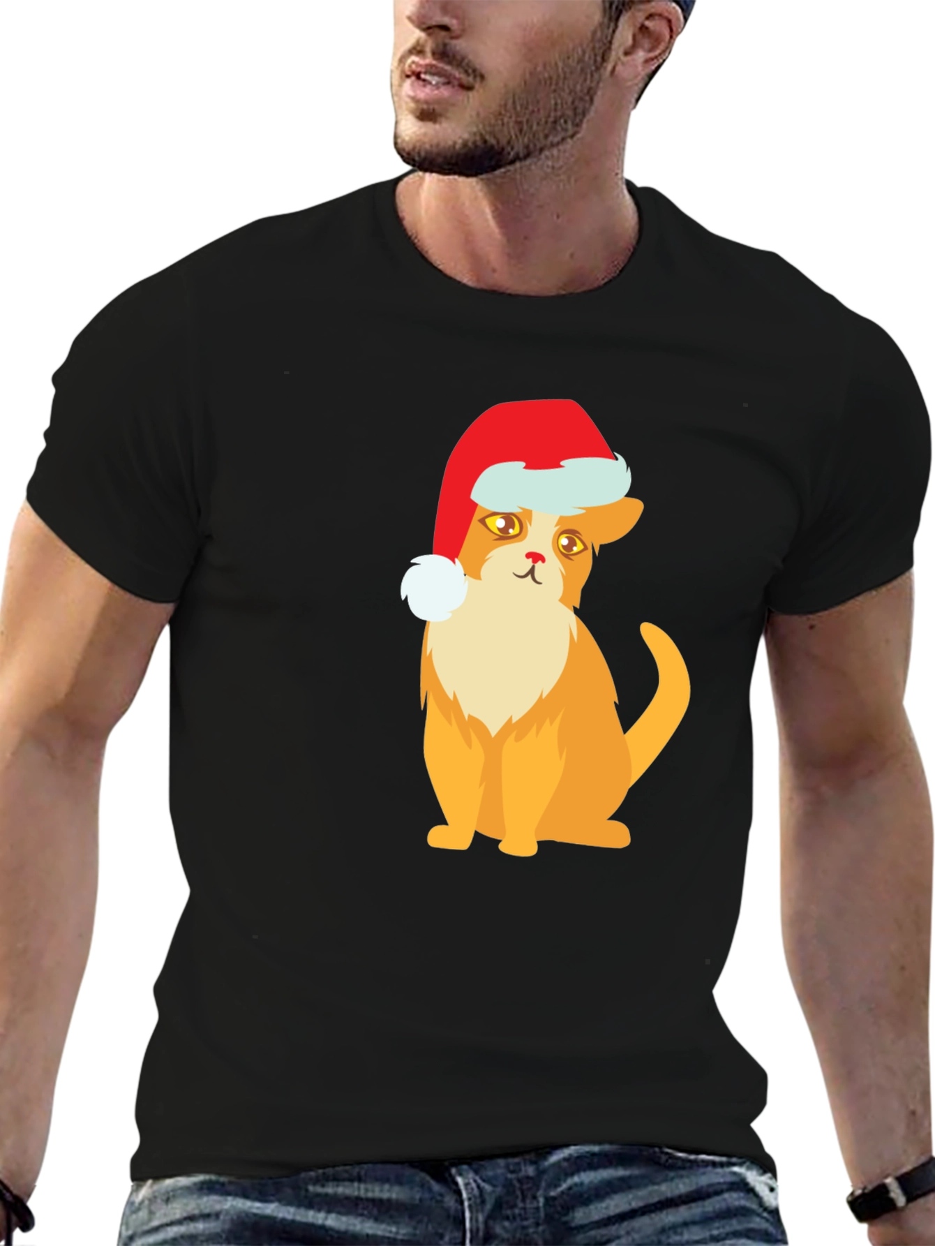 Festive Cat T-Shirt: Holiday Cheer