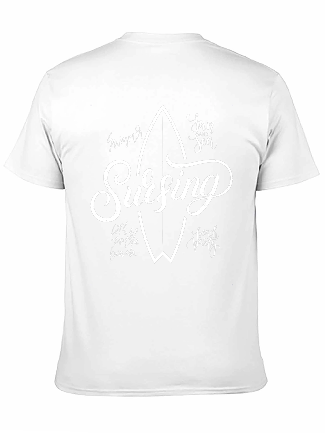 Surfing Graphic Black Tee - Summer Beach Vibes T-Shirt