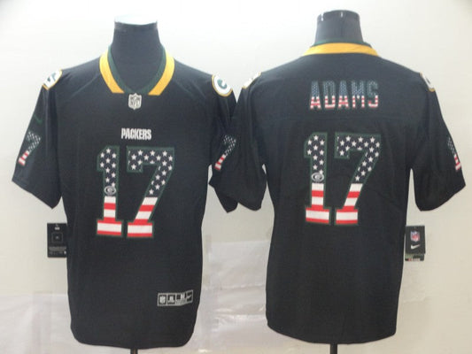 Men's Green Bay Packers Davante Adams #17 Black Alternate Game Jerseys