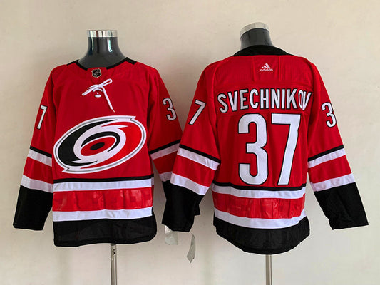 Men's Carolina Hurricanes Andrei Svechnikov #37 Red Player Jerseys