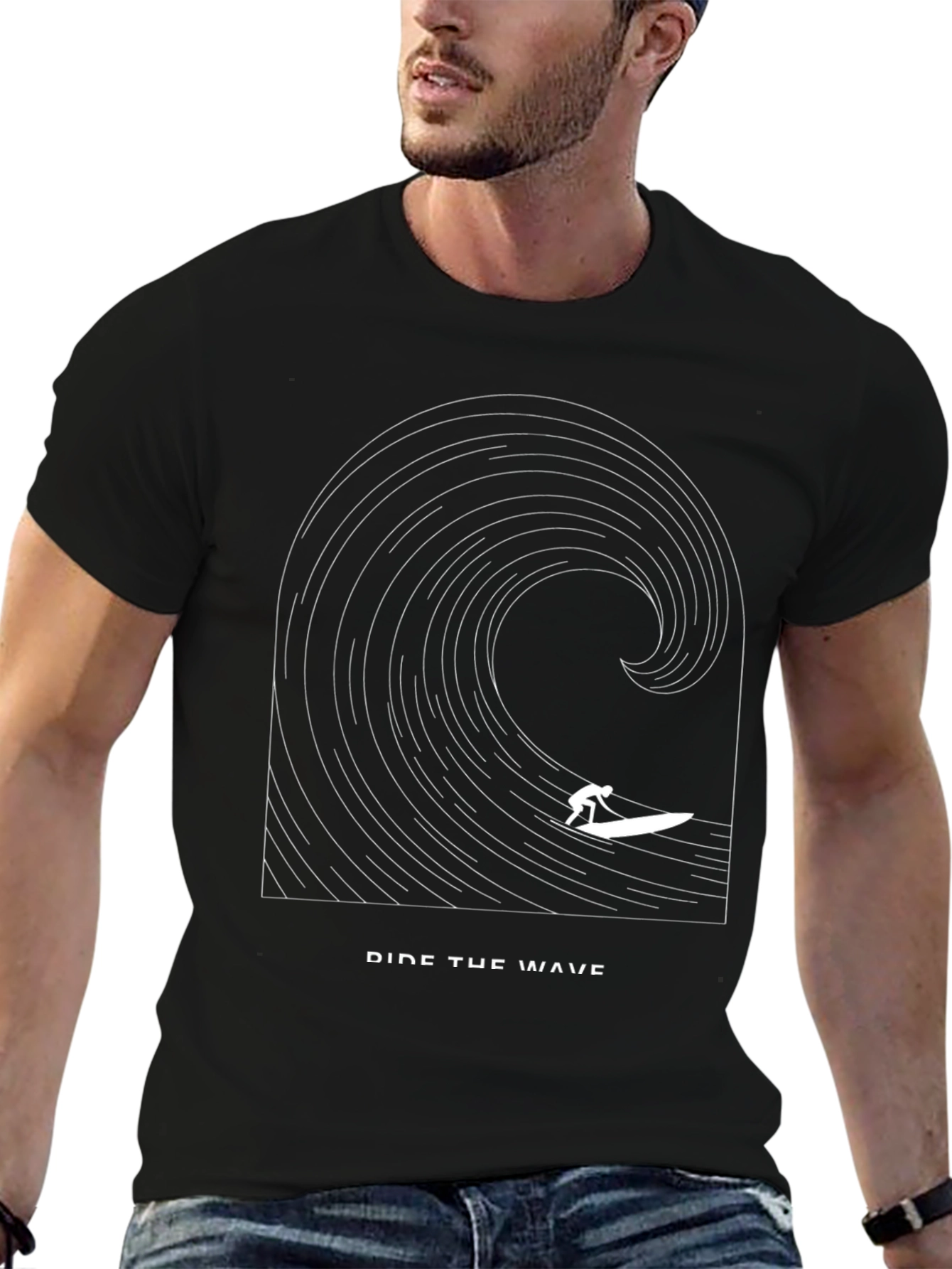 Ride the Wave Graphic Tee - Surfer Style