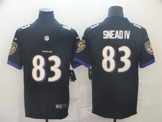 Men's Baltimore Ravens Willie Snead IV #83 Black Game Jerseys