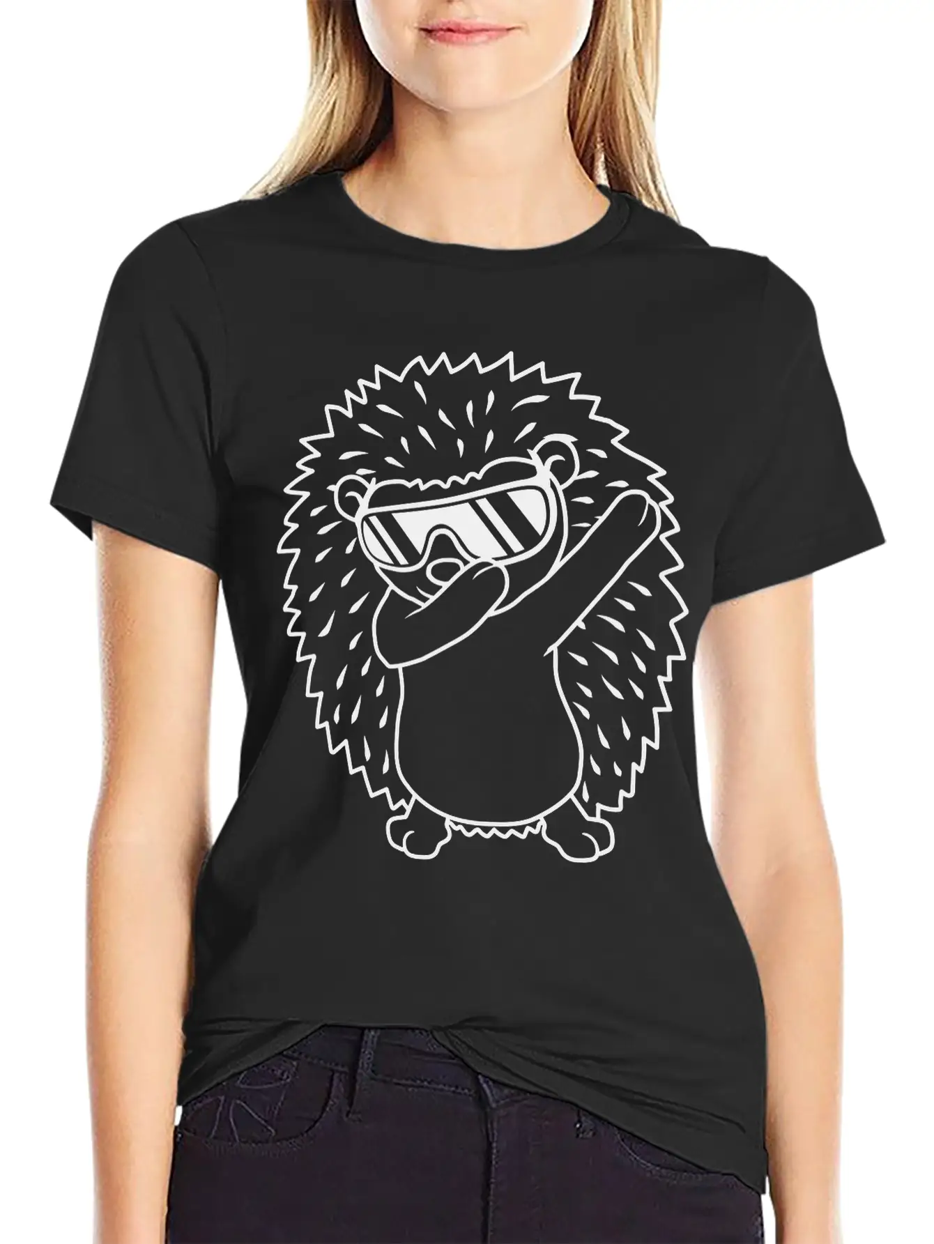 Dabbing Hedgehog Dab Dance Comfortable Minimalist Graphic Tee – Summer Style Essential