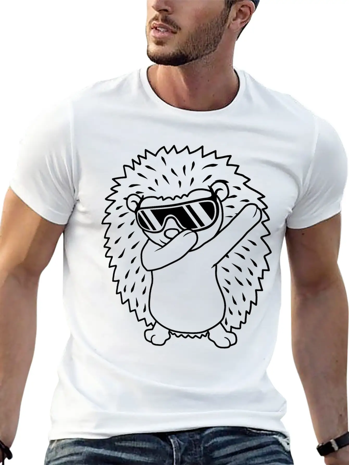 Dabbing Hedgehog Dab Dance Comfortable Minimalist Graphic Tee – Summer Style Essential