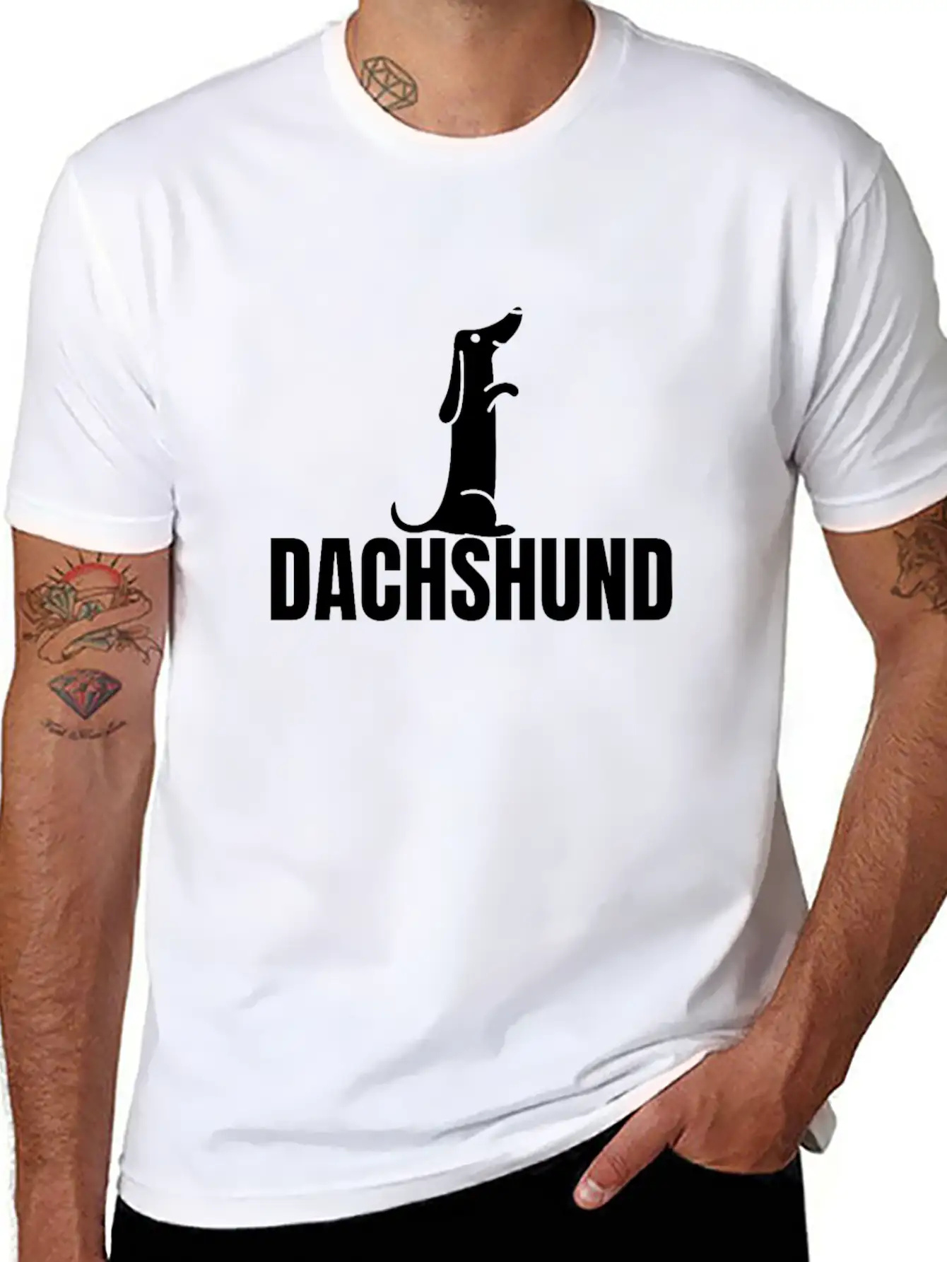 Dachshund Dog Comfortable Minimalist Graphic Tee – Summer Style Essential