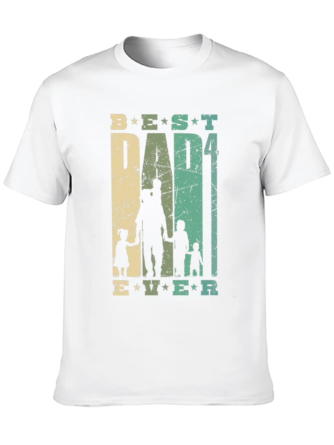 Dad High 4 Father 4 Children Quadruple Dad Gift Unisex Short Sleeve Soft Cotton T-Shirt – Casual Everyday Wear