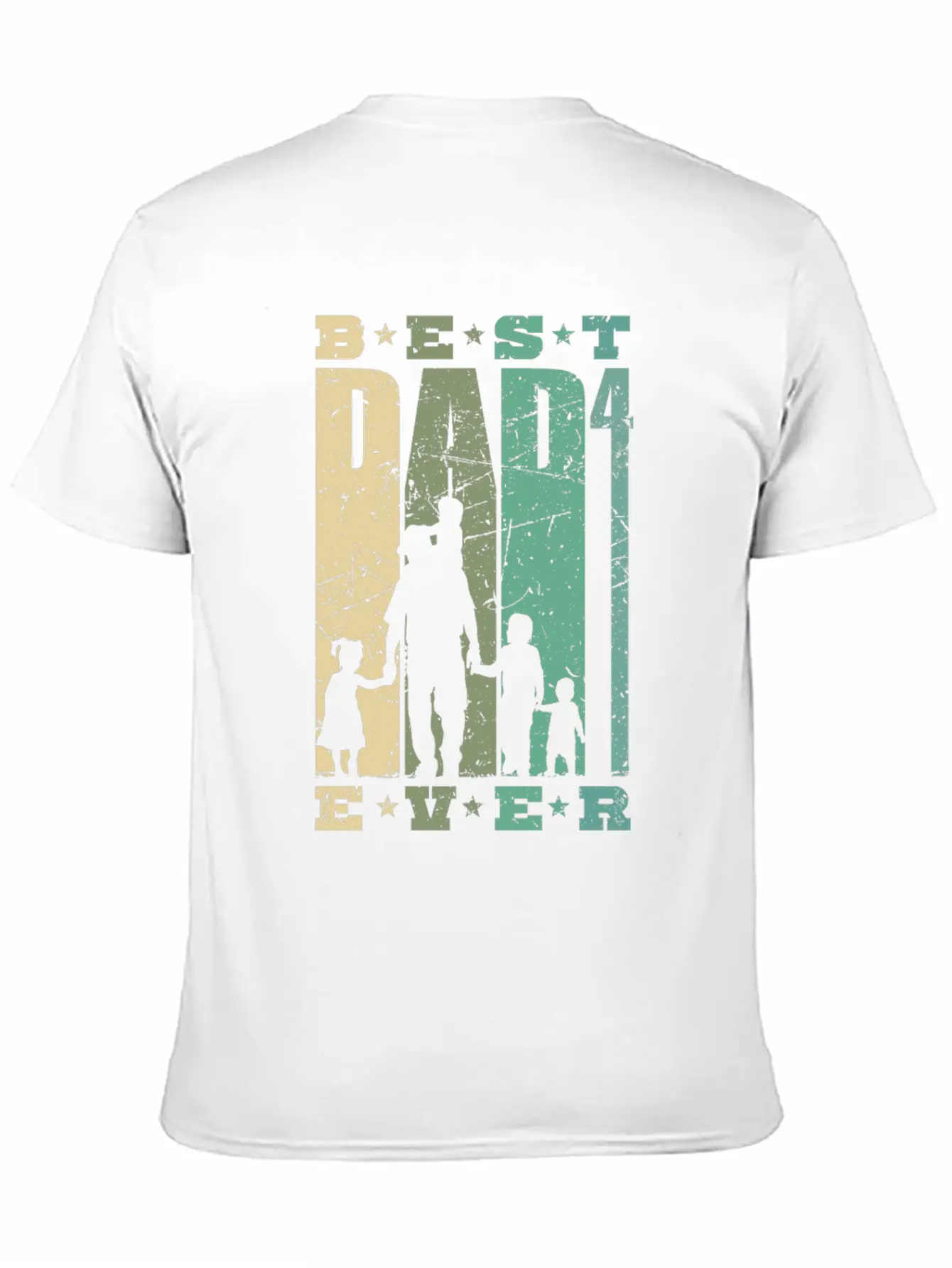 Dad High 4 Father 4 Children Quadruple Dad Gift Unisex Short Sleeve Soft Cotton T-Shirt – Casual Everyday Wear