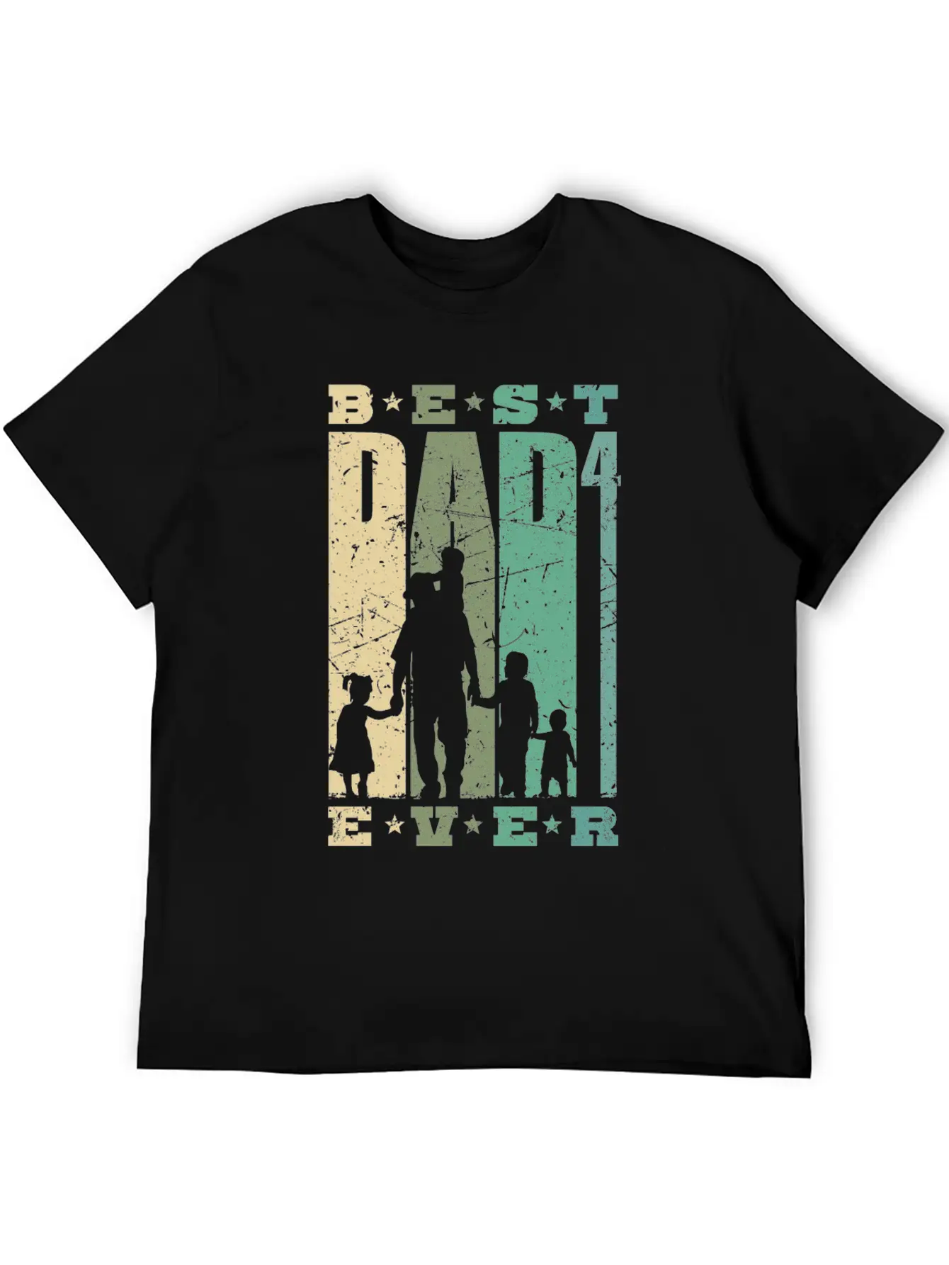 Dad High 4 Father 4 Children Quadruple Dad Gift Unisex Short Sleeve Soft Cotton T-Shirt – Casual Everyday Wear