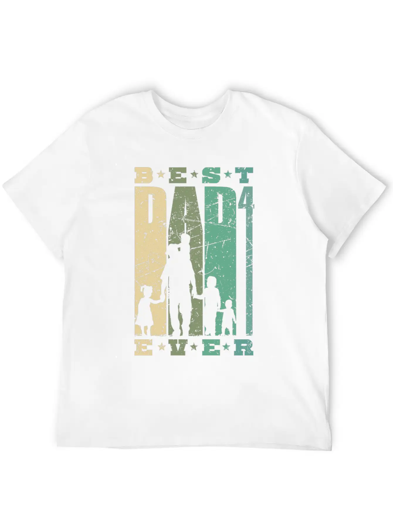 Dad High 4 Father 4 Children Quadruple Dad Gift Unisex Short Sleeve Soft Cotton T-Shirt – Casual Everyday Wear