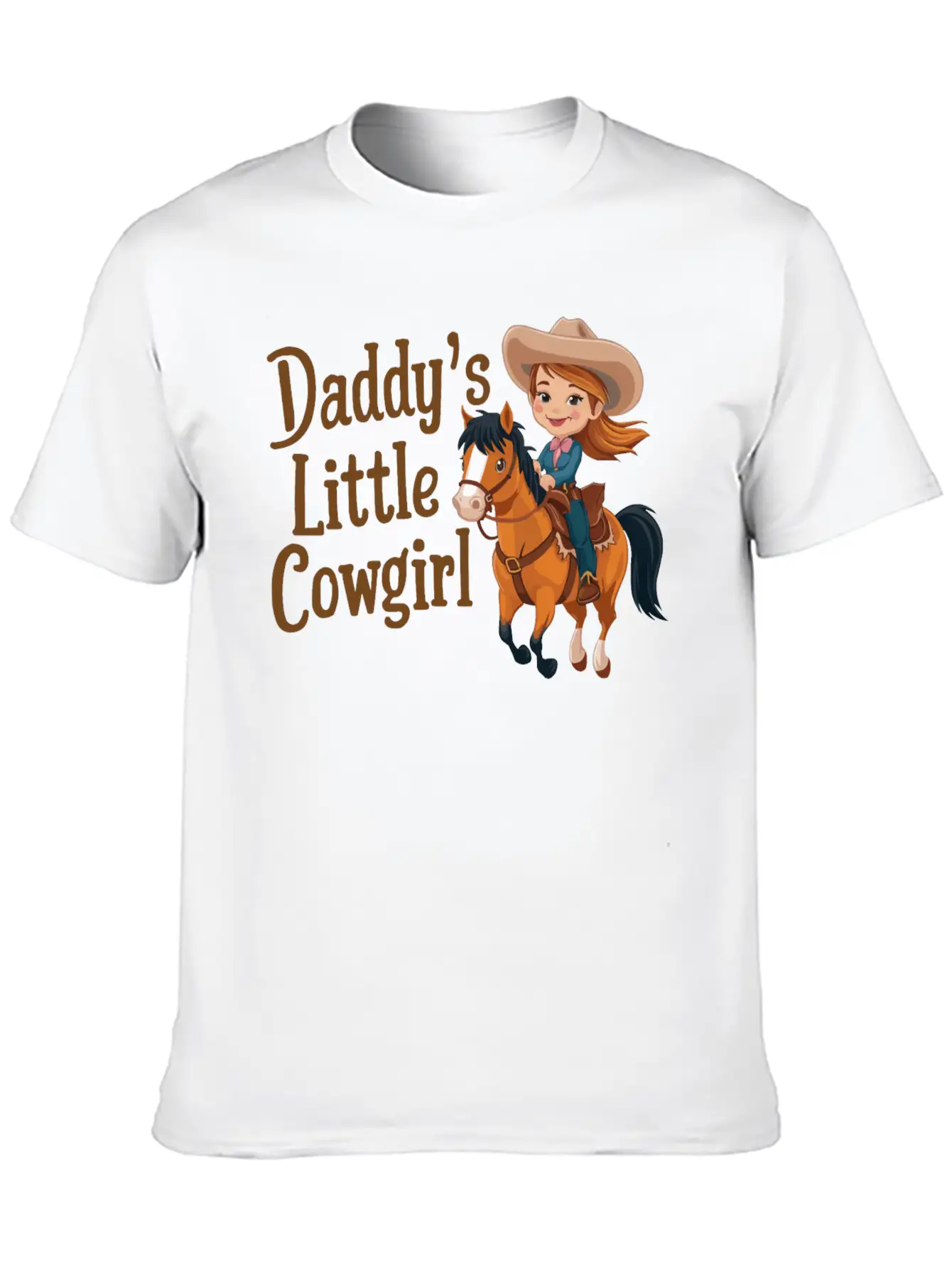 Daddy's Little Cowgirl Stylish Everyday T-Shirt – Unisex Basic Cotton Tee