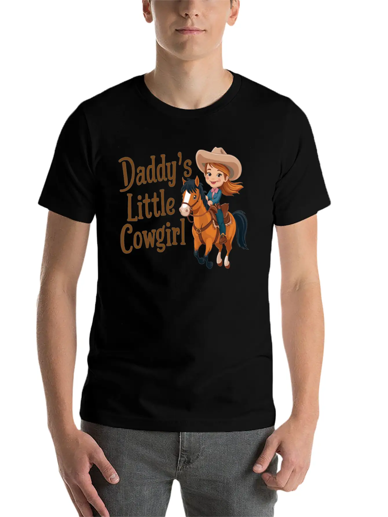 Daddy's Little Cowgirl Stylish Everyday T-Shirt – Unisex Basic Cotton Tee