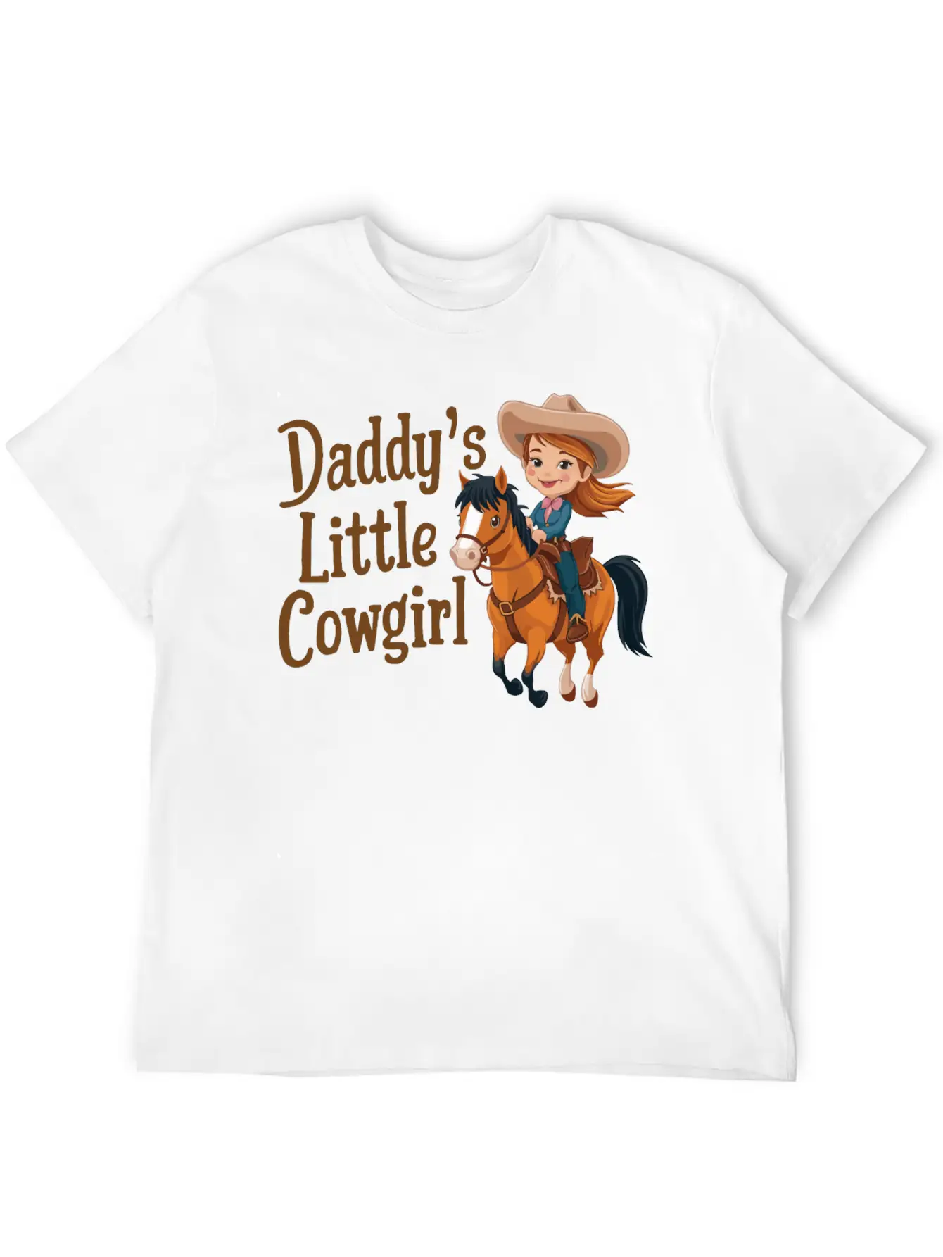 Daddy's Little Cowgirl Stylish Everyday T-Shirt – Unisex Basic Cotton Tee