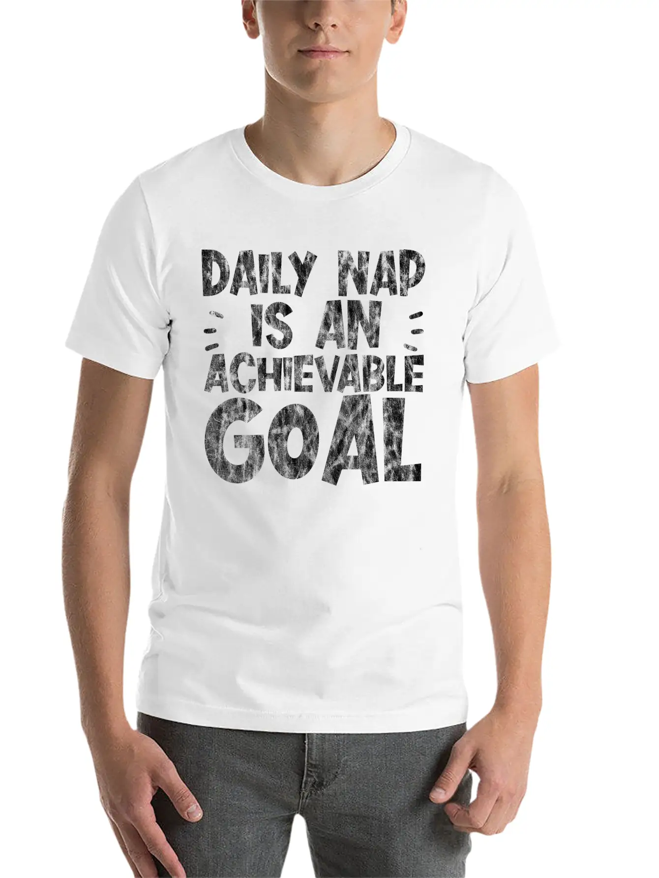 Daily Nap Is An Achievable Goal 3 Unisex Short Sleeve Soft Cotton T-Shirt – Casual Everyday Wear