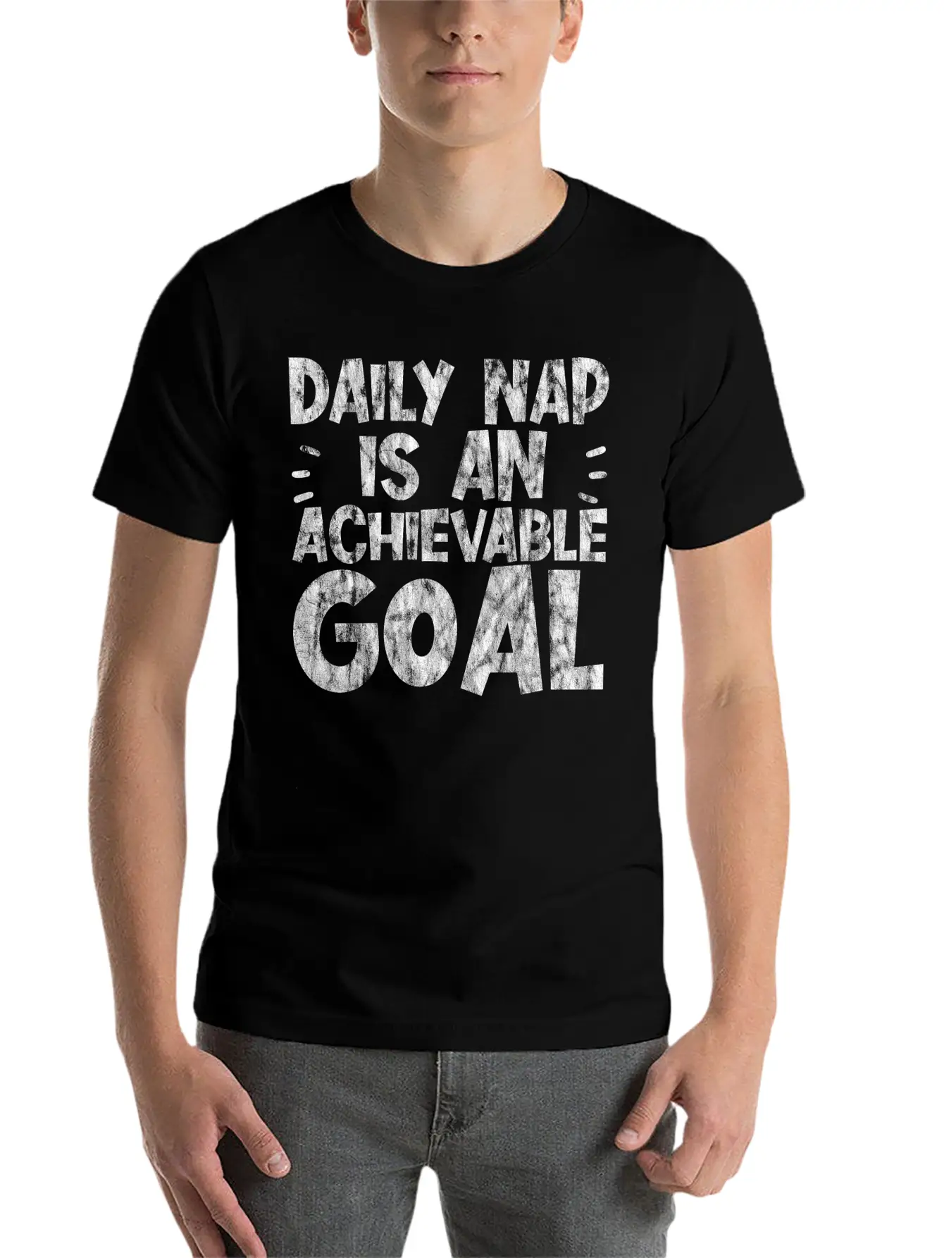 Daily Nap Is An Achievable Goal 3 Unisex Short Sleeve Soft Cotton T-Shirt – Casual Everyday Wear