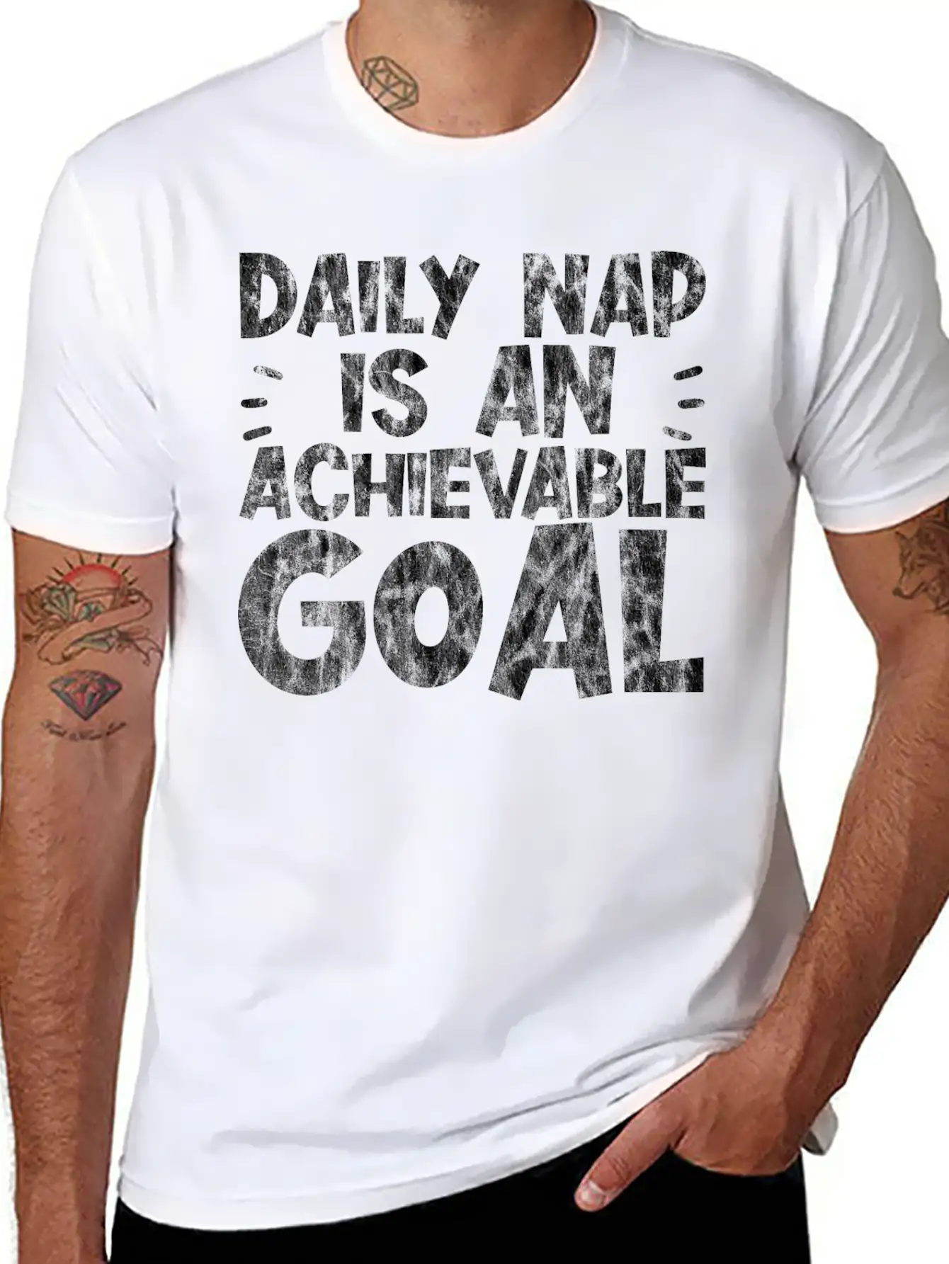 Daily Nap Is An Achievable Goal 3 Unisex Short Sleeve Soft Cotton T-Shirt – Casual Everyday Wear