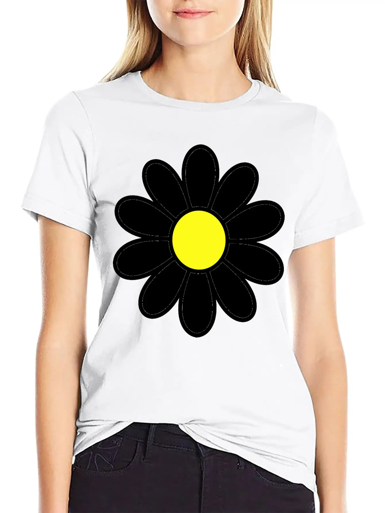 Daisy Comfortable Minimalist Graphic Tee – Summer Style Essential