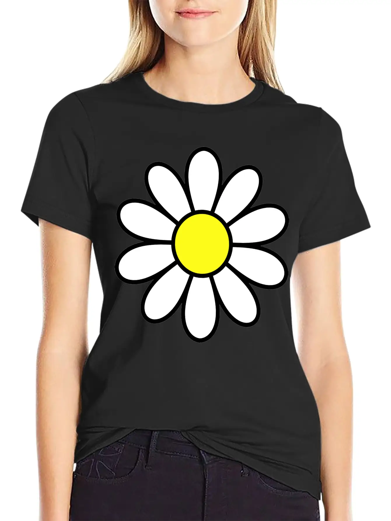 Daisy Comfortable Minimalist Graphic Tee – Summer Style Essential
