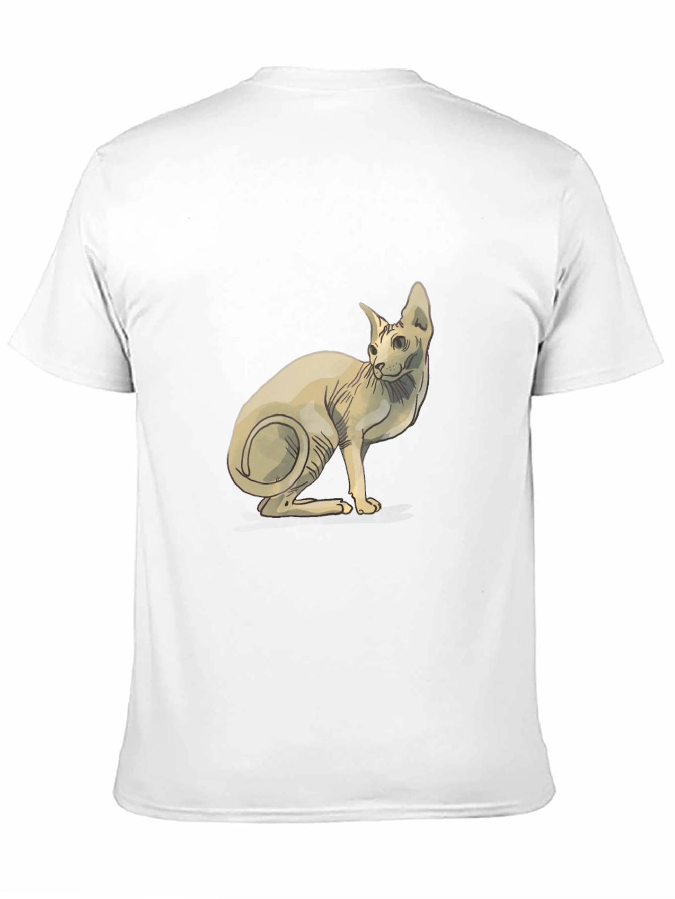 Sphynx Cat Graphic T-Shirt - Stylish Black Tee