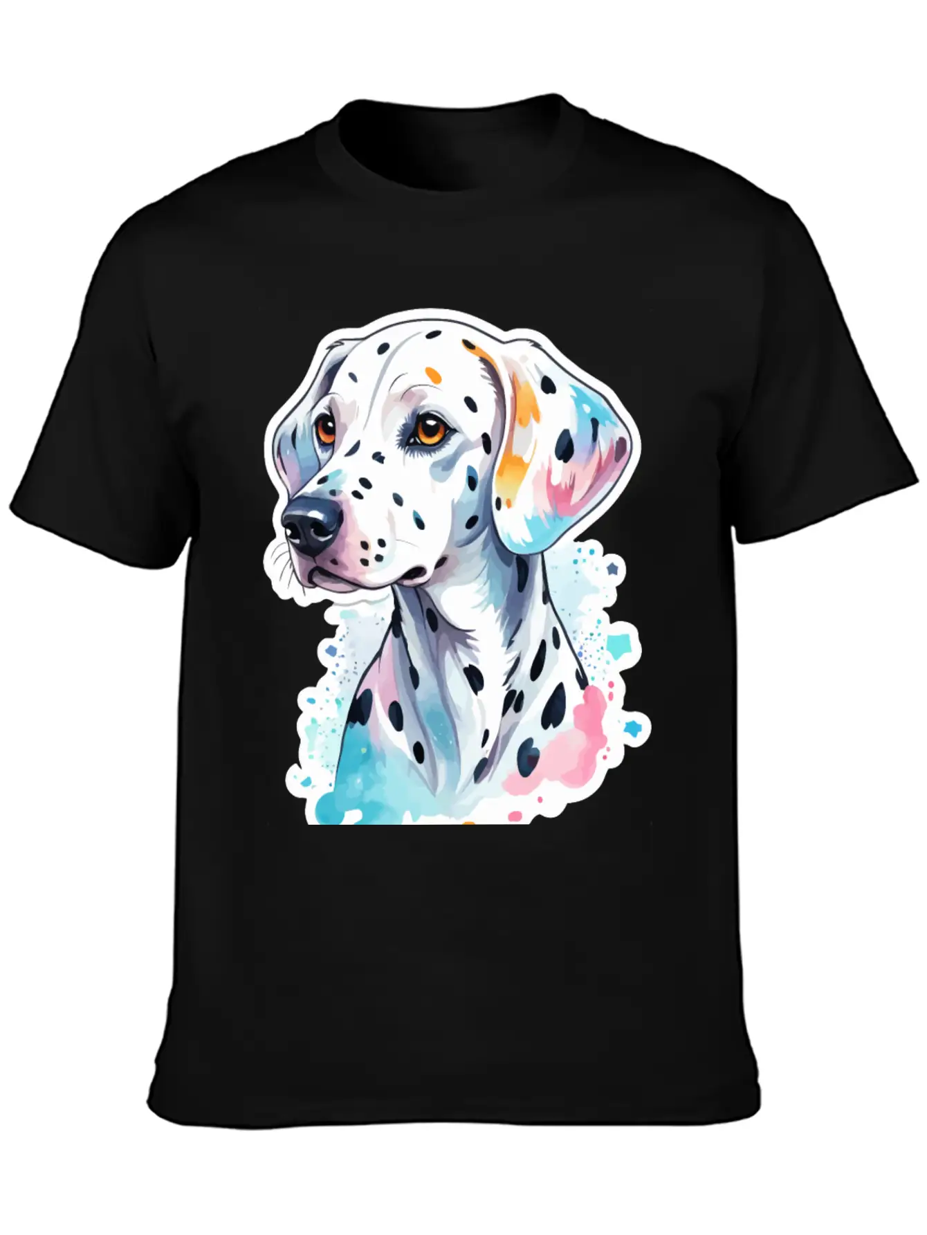 Dalmatian Dog Watercolor Basic Graphic T-Shirt – Daily Comfort In Soft Cotton