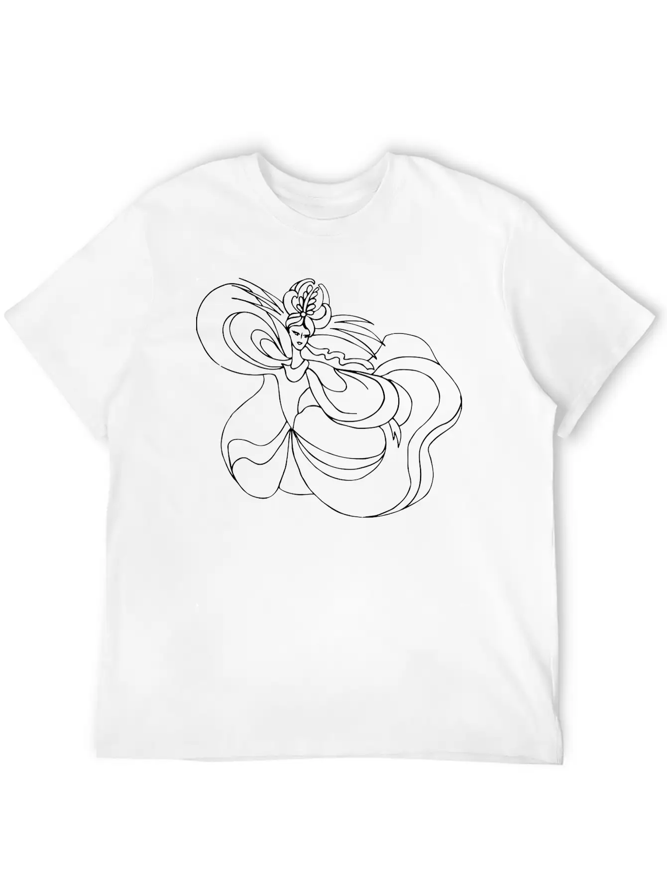 Dancer 31 Line Drawing Relaxed Everyday Tee – Lightweight And Durable Cotton