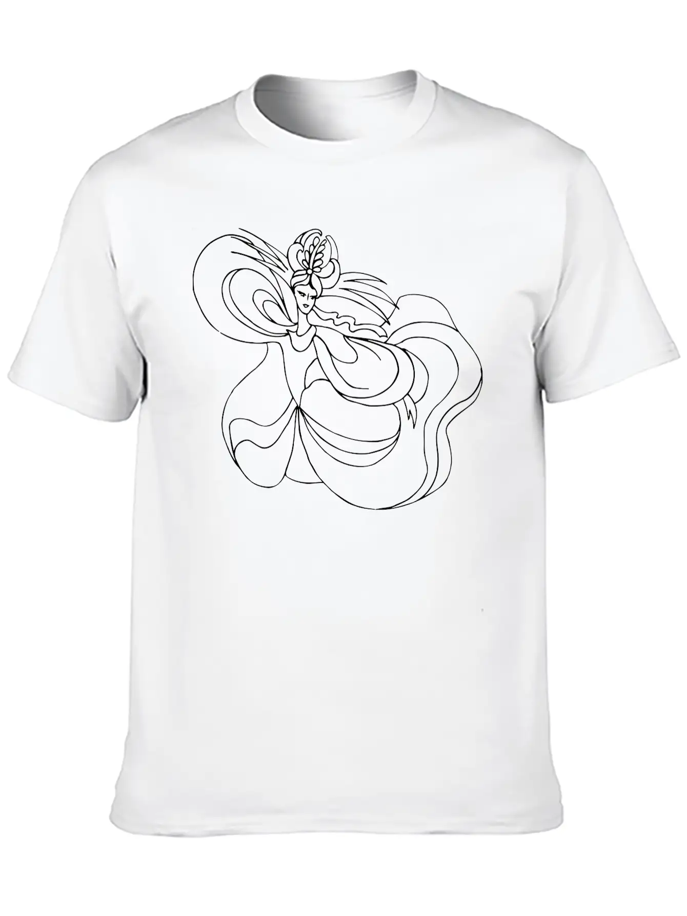 Dancer 31 Line Drawing Relaxed Everyday Tee – Lightweight And Durable Cotton
