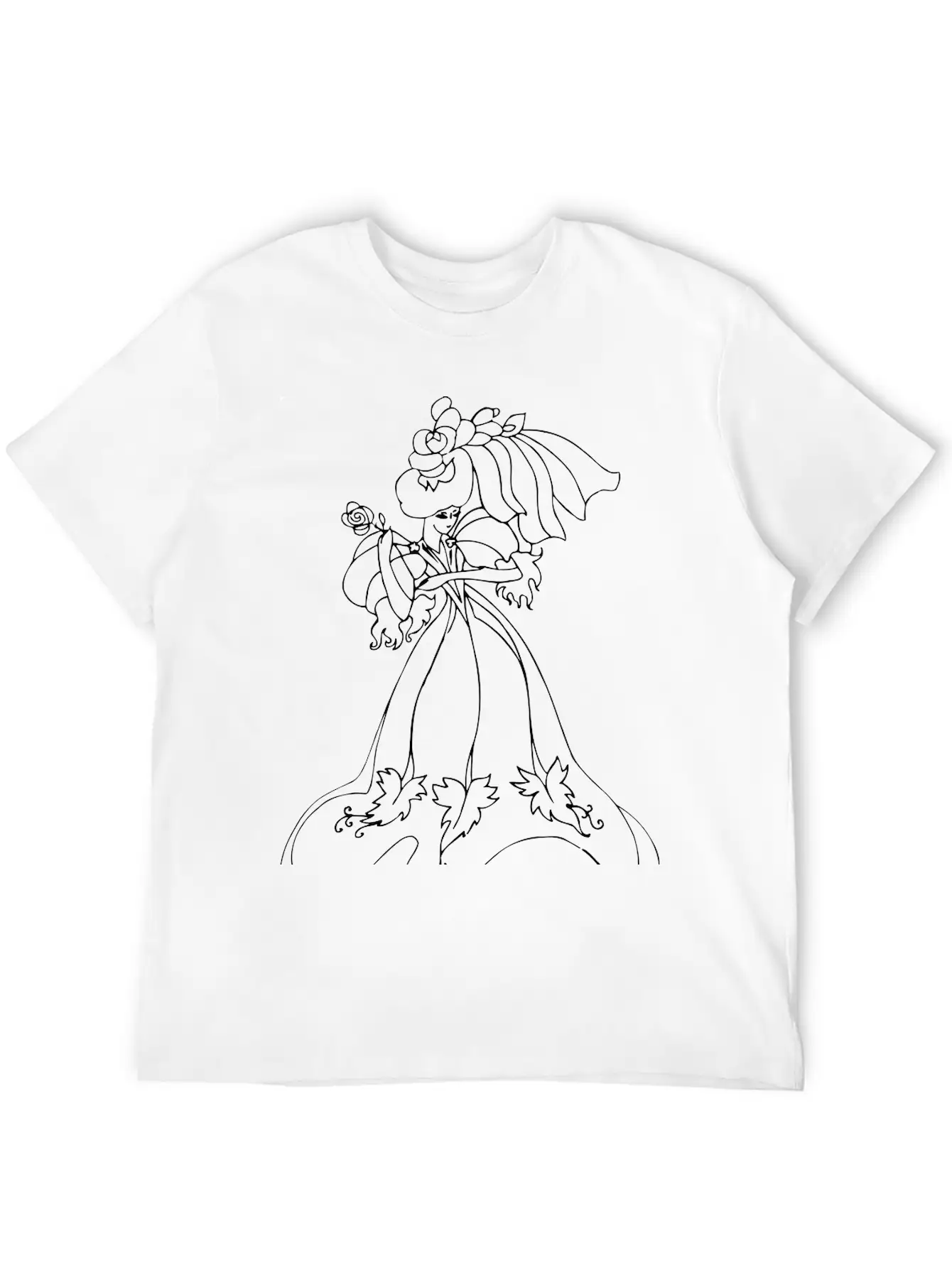 Dancer 8 Line Drawing Unisex Short Sleeve Soft Cotton T-Shirt – Casual Everyday Wear