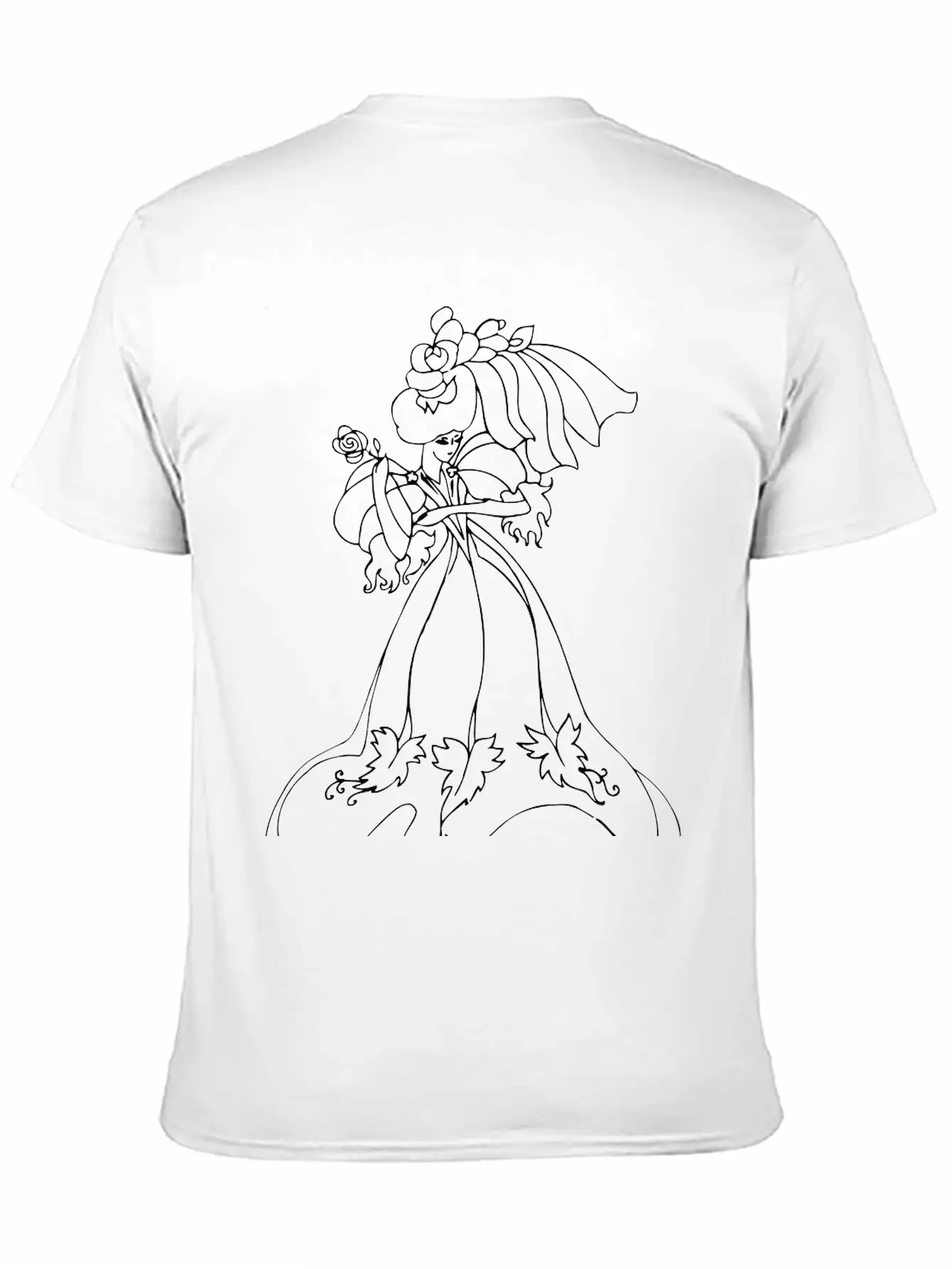 Dancer 8 Line Drawing Unisex Short Sleeve Soft Cotton T-Shirt – Casual Everyday Wear