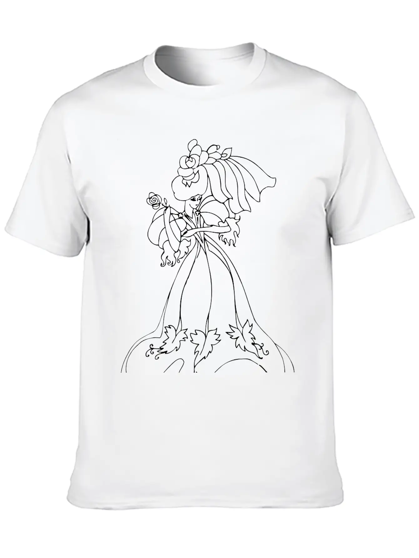 Dancer 8 Line Drawing Unisex Short Sleeve Soft Cotton T-Shirt – Casual Everyday Wear