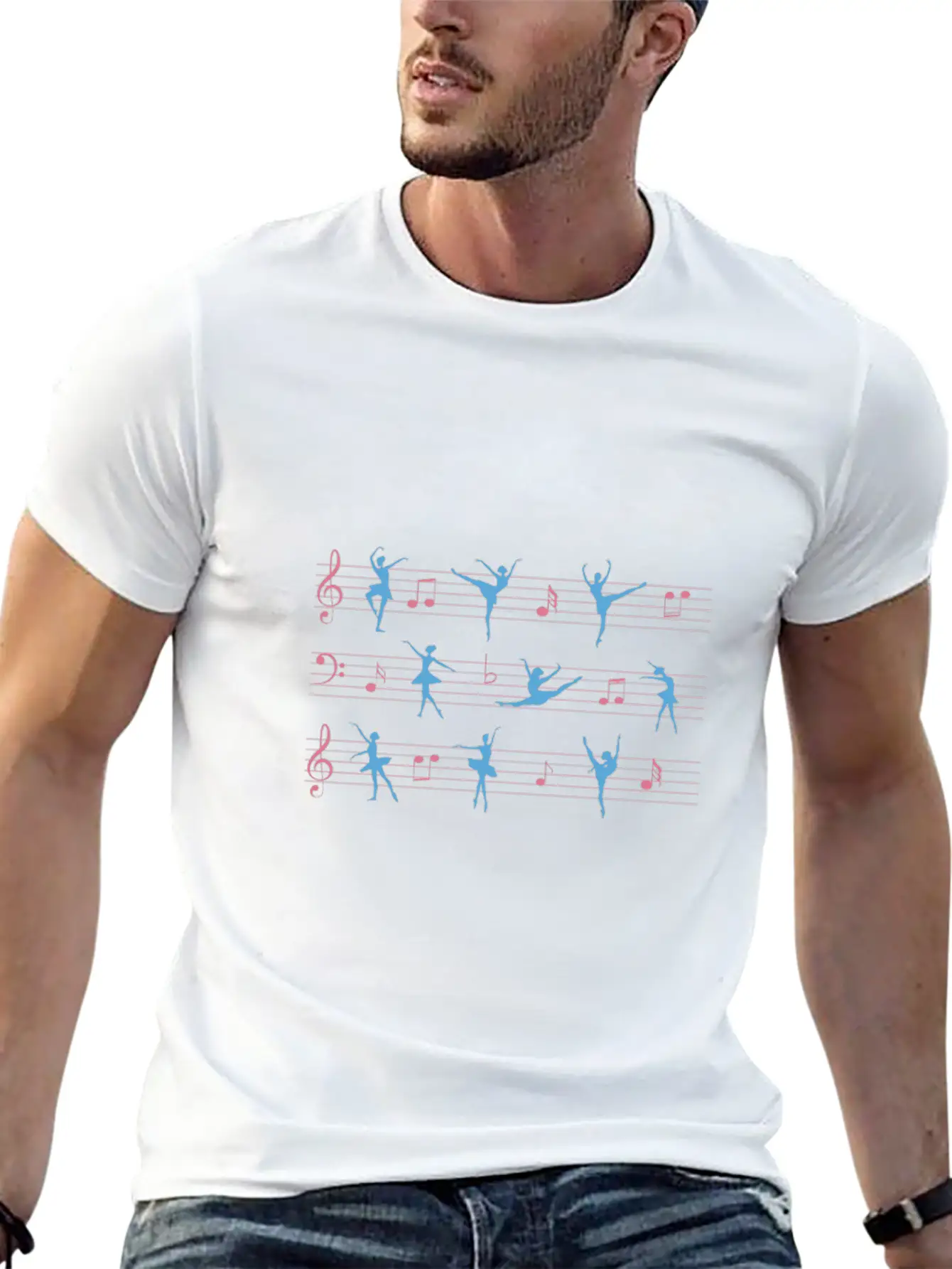 Dancer Ballerina Art Unisex Short Sleeve Soft Cotton T-Shirt – Casual Everyday Wear