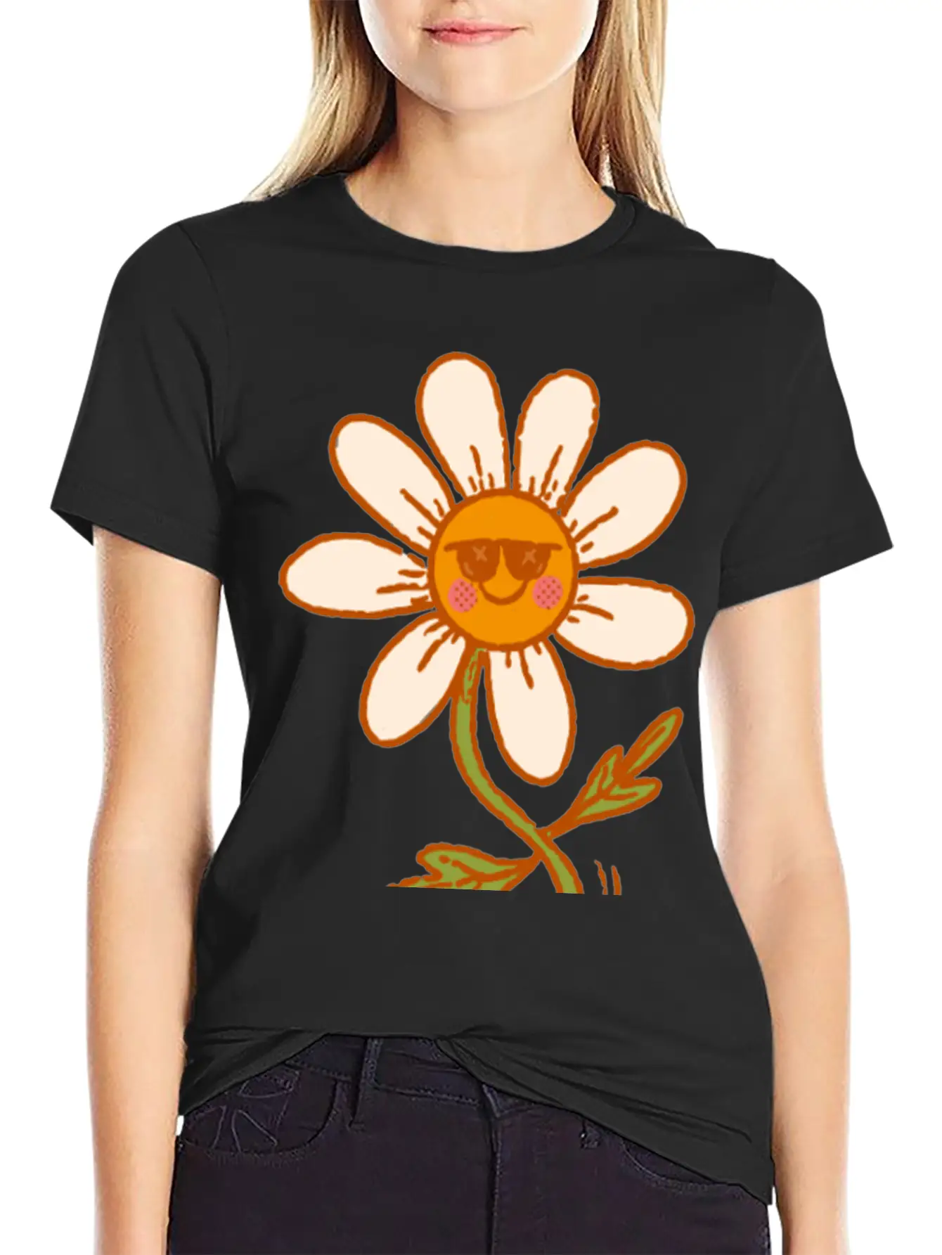Dancing Daisy Essential Unisex Summer Tee – Soft Cotton Casual Fit
