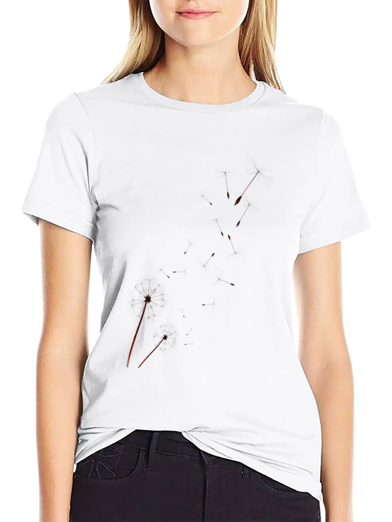 Dandelion On Baby Blue Unisex Casual T-Shirt – Clean Design For Daily Comfort