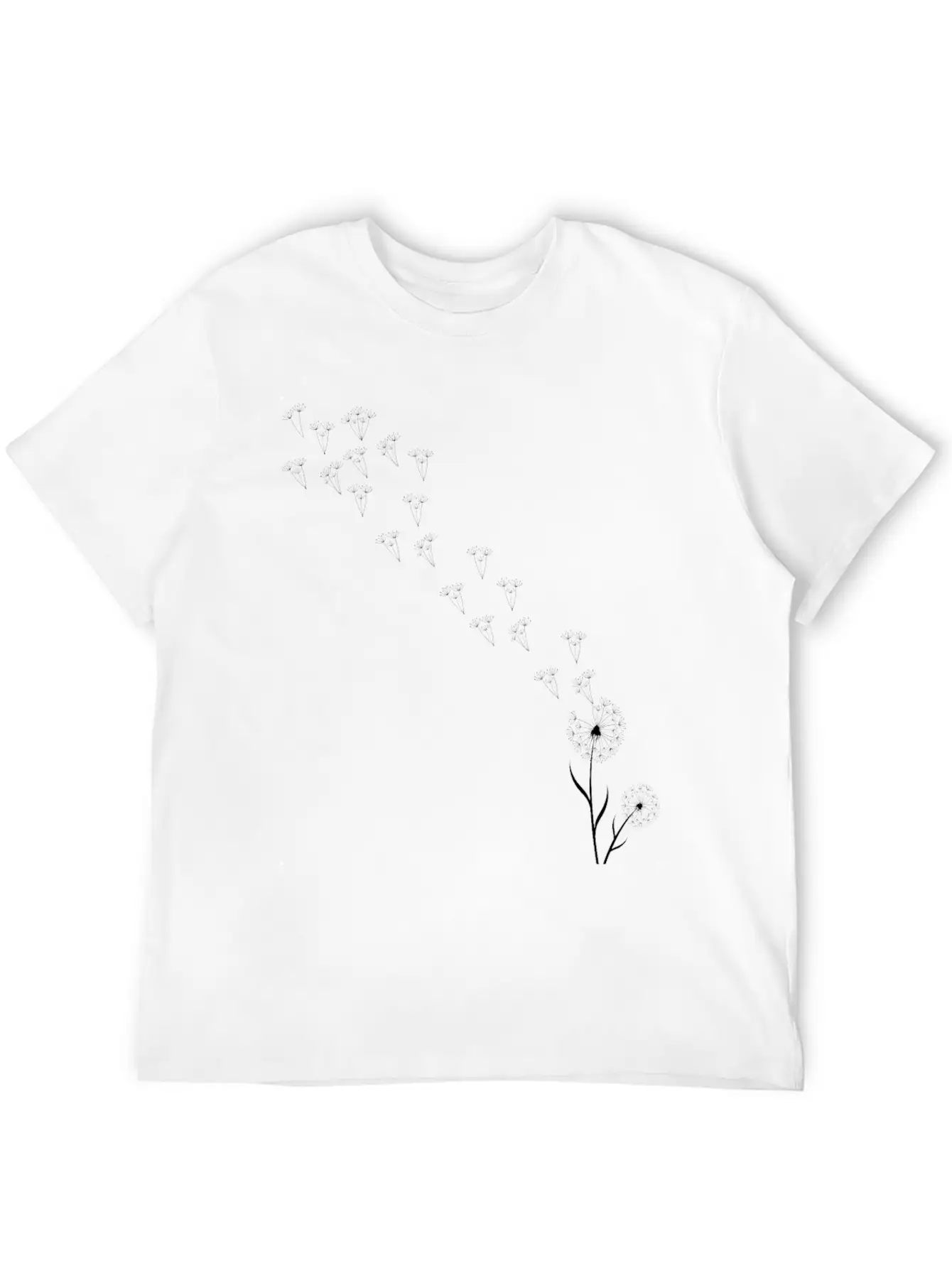 Dandelion Unisex Short Sleeve Soft Cotton T-Shirt – Casual Everyday Wear