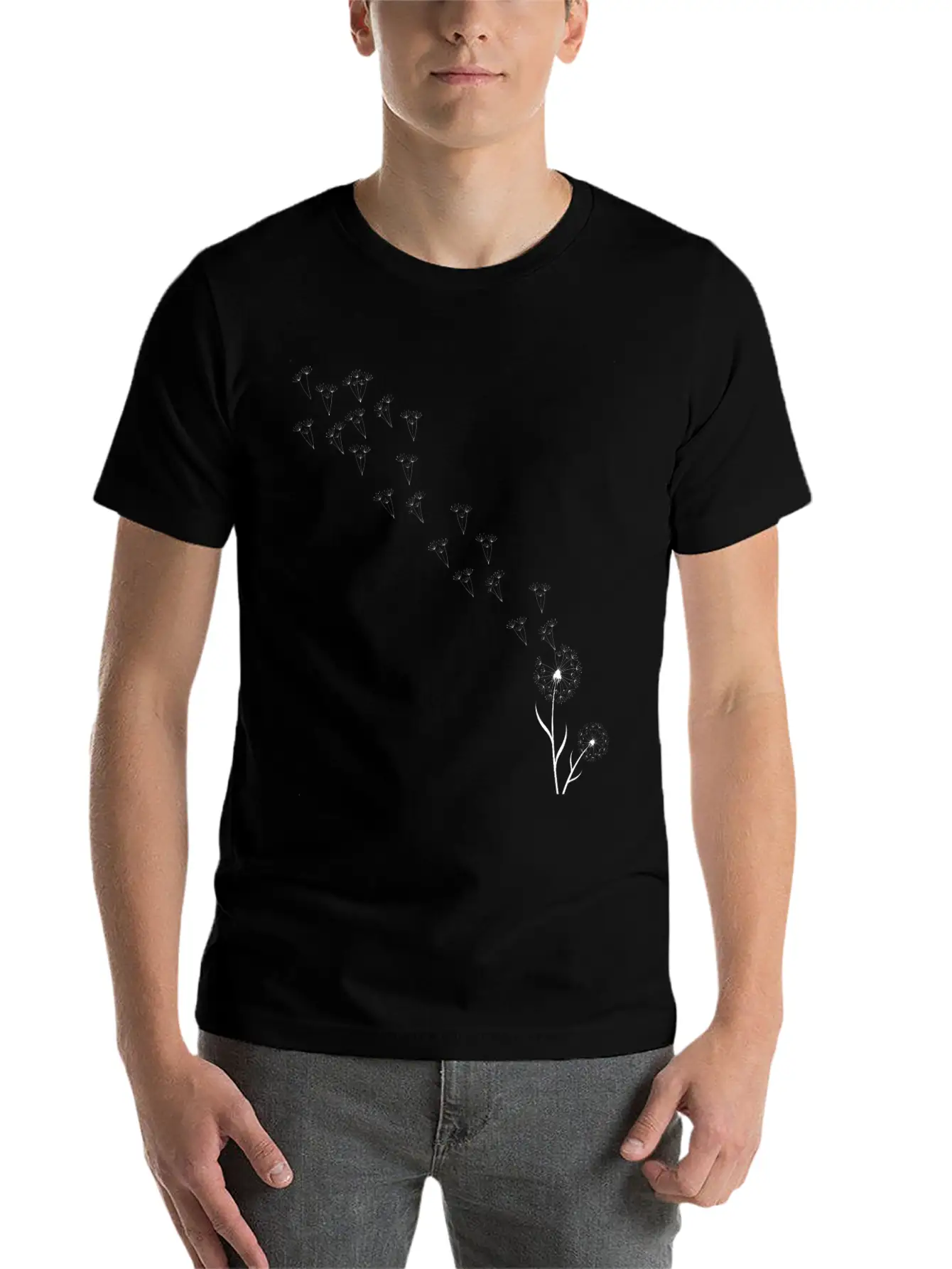 Dandelion Unisex Short Sleeve Soft Cotton T-Shirt – Casual Everyday Wear