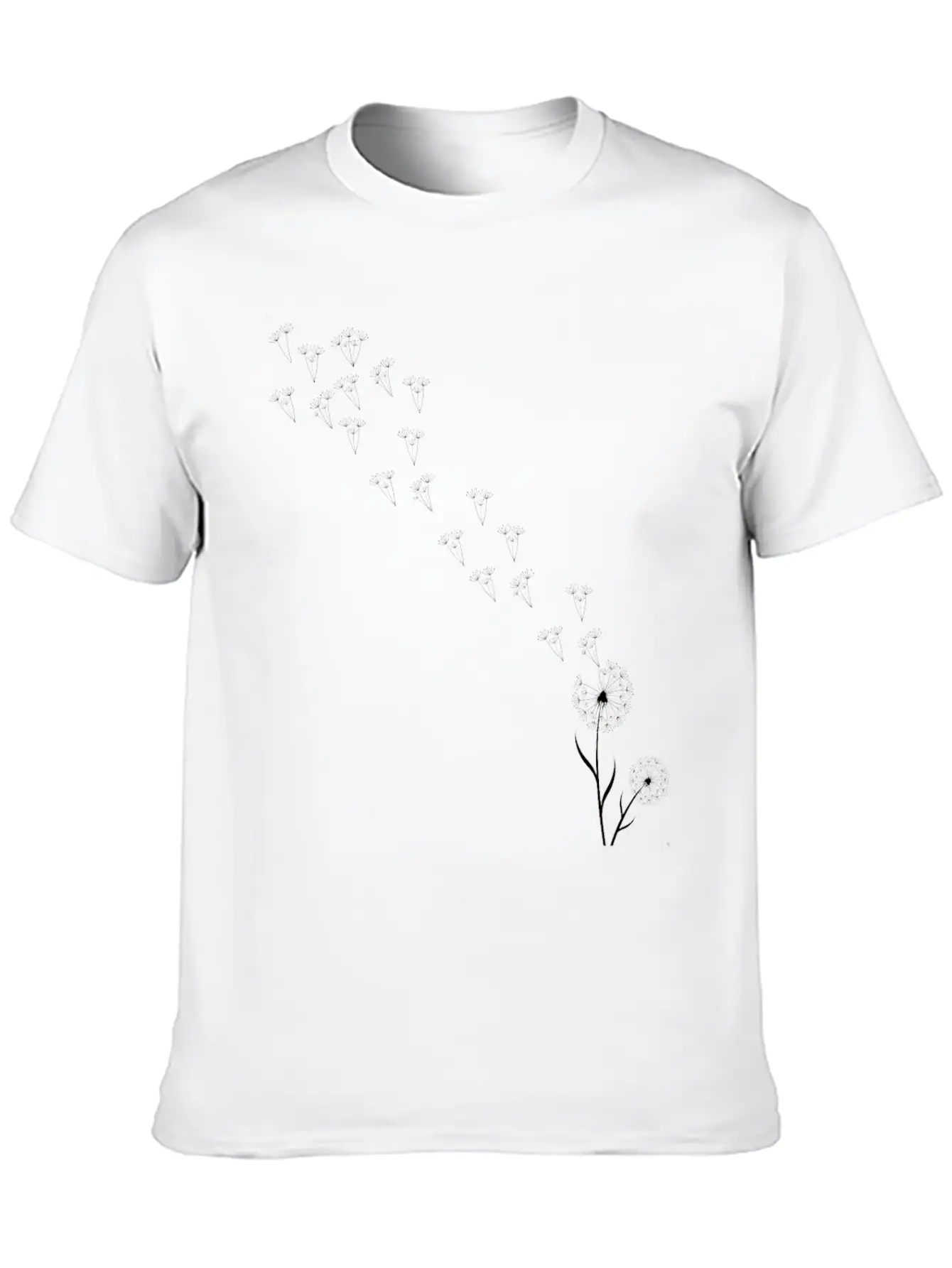 Dandelion Unisex Short Sleeve Soft Cotton T-Shirt – Casual Everyday Wear