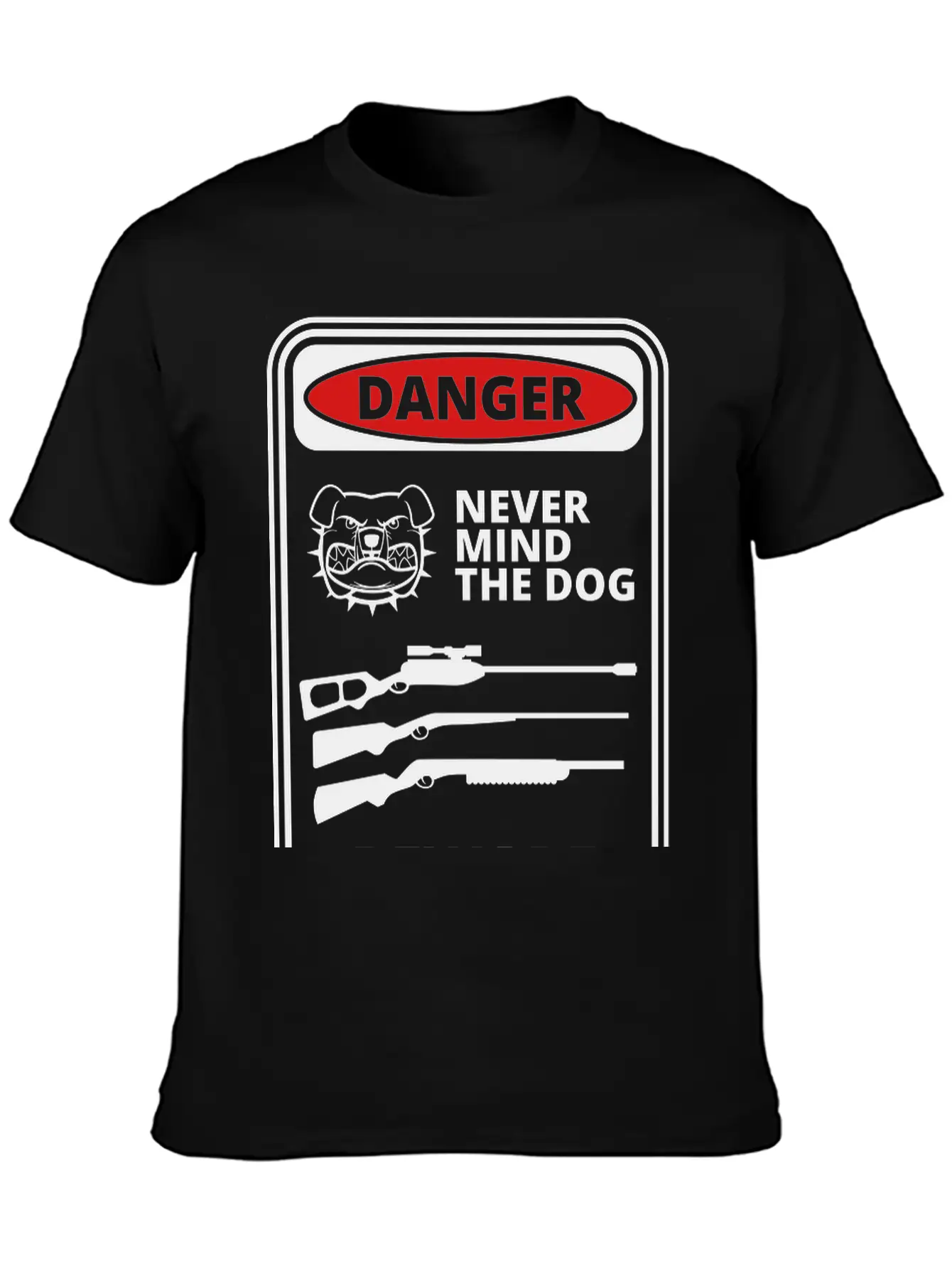 Danger Sign Unisex Short Sleeve Soft Cotton T-Shirt – Casual Everyday Wear