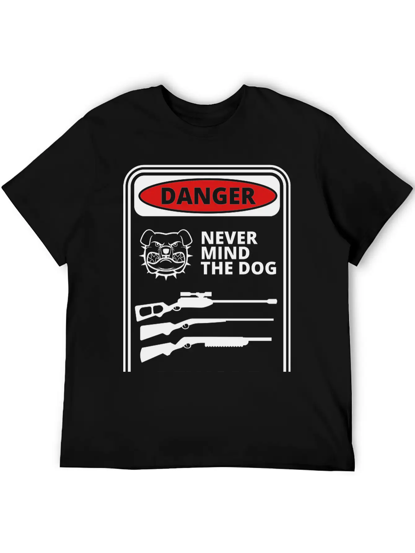 Danger Sign Unisex Short Sleeve Soft Cotton T-Shirt – Casual Everyday Wear