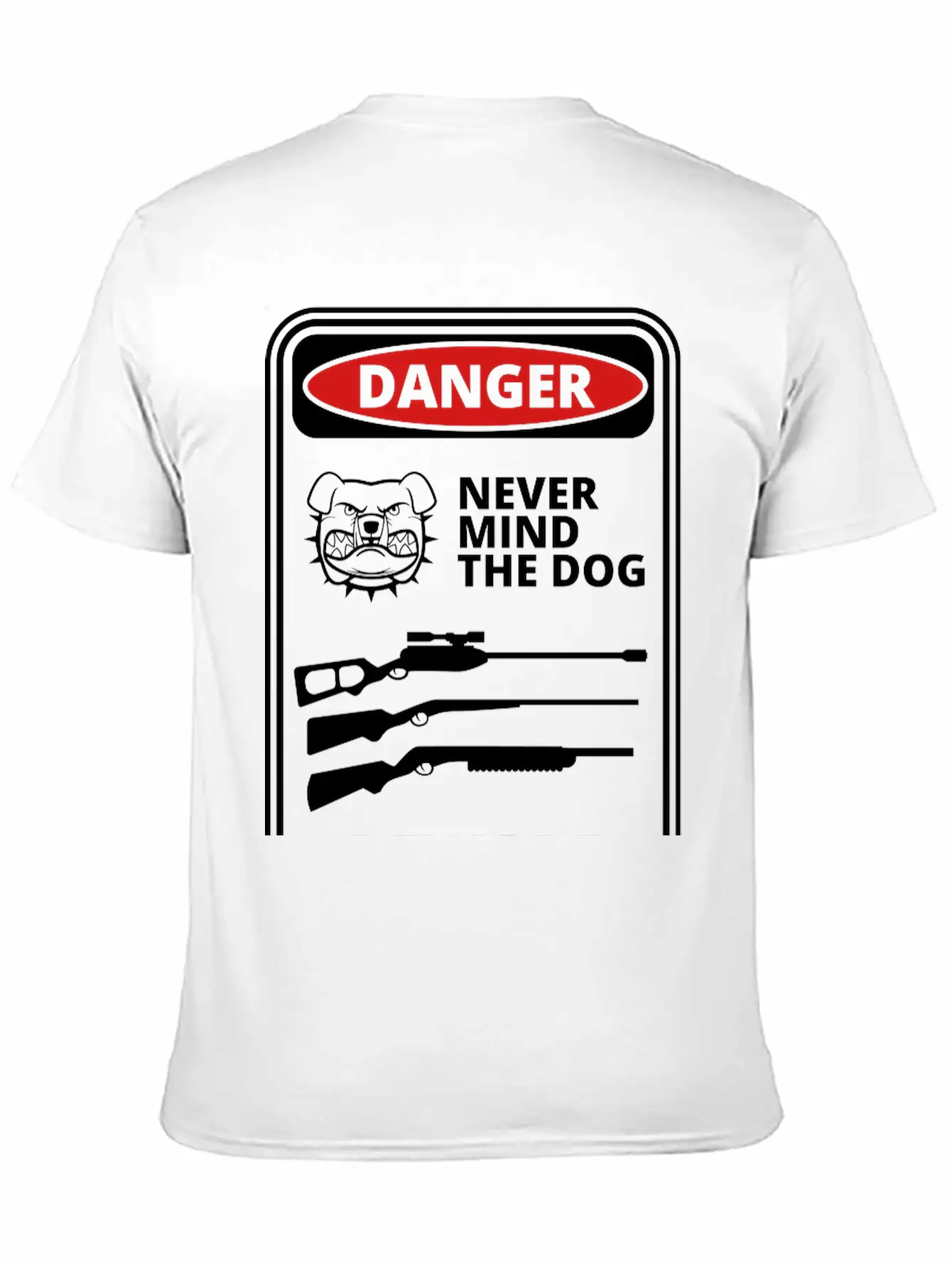 Danger Sign Unisex Short Sleeve Soft Cotton T-Shirt – Casual Everyday Wear
