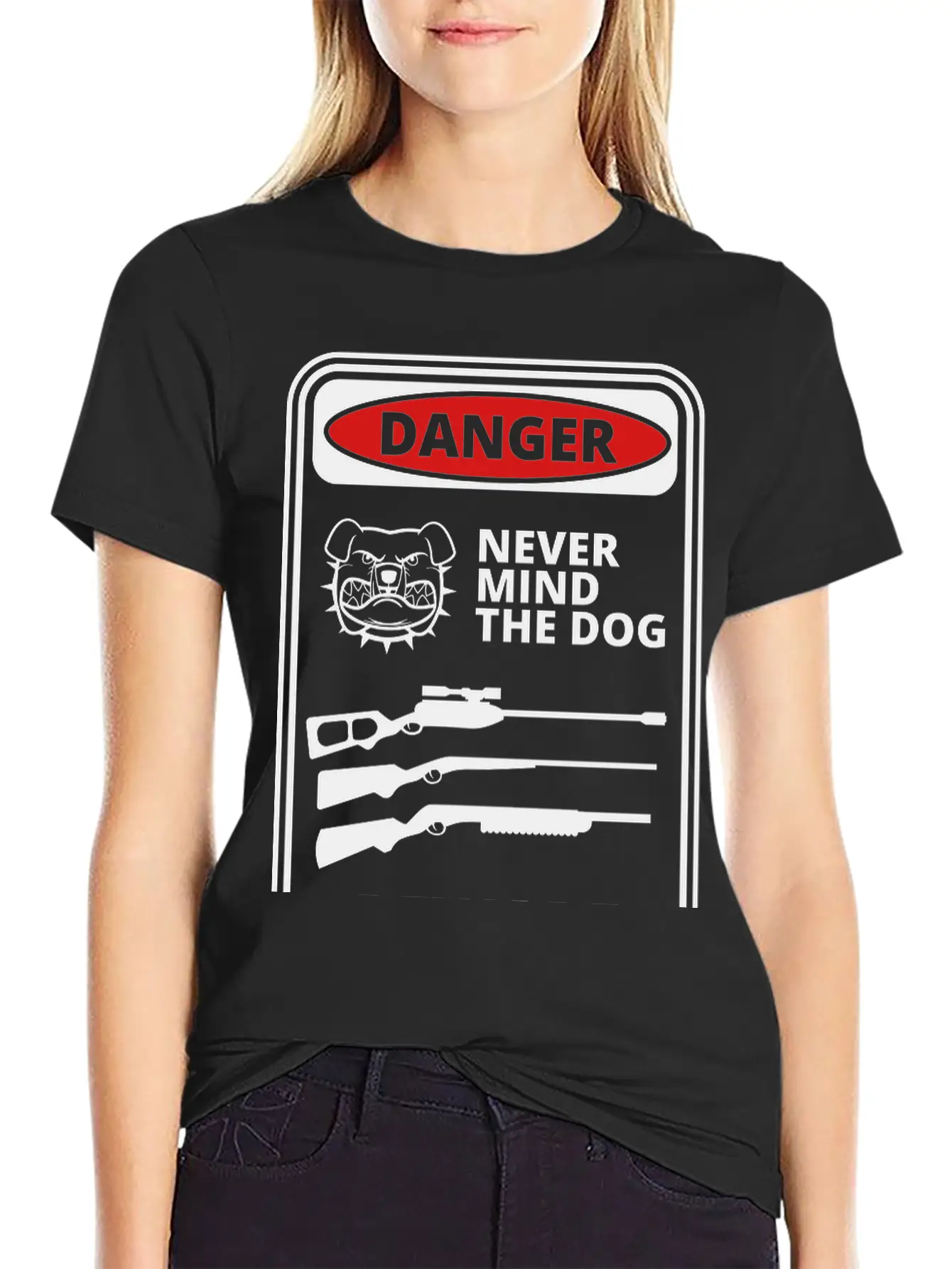Danger Sign Unisex Short Sleeve Soft Cotton T-Shirt – Casual Everyday Wear